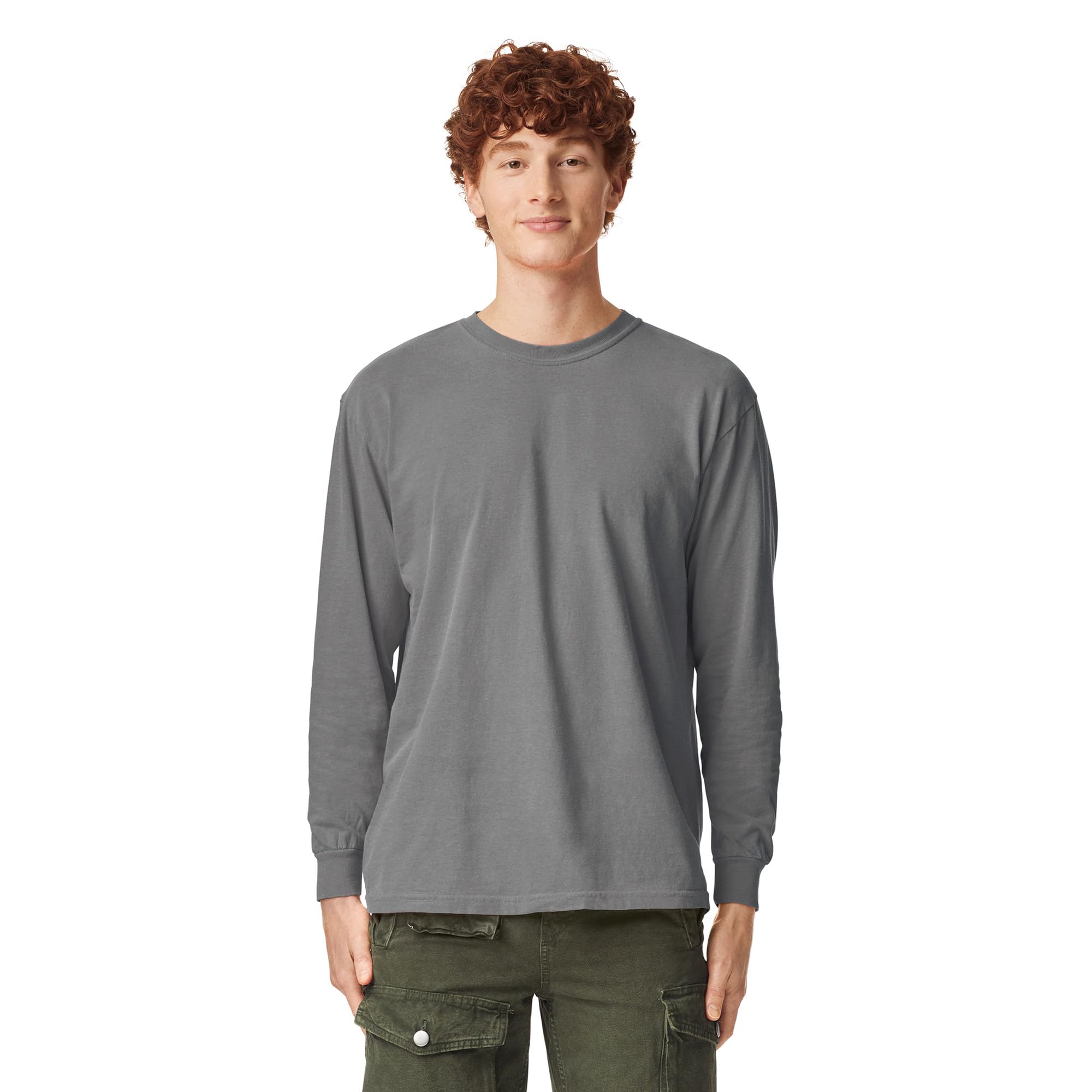 Comfort Colors G6014 Long Sleeve T-Shirt for Men & Women - Soft Cotton Crewneck Casual Top for Everyday Wear, Work & Outdoor Activities