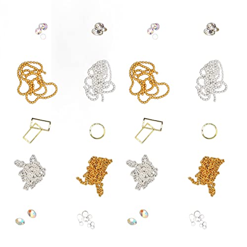 Premium Nail Chain Decorations - Assorted Sizes & Shiny Art Nail Chains (Bulk Pack) for Nail Salons, SPAs & DIY Manicures | Perfect for Bridal, Party & Special Occasion Nail Art