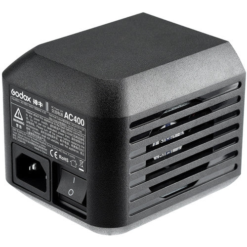 Godox AC Adapter Power Supply for Witstro AD400Pro Studio Flash Monolight - Perfect for Photography Studios, Outdoor Shoots & On-Location Lighting