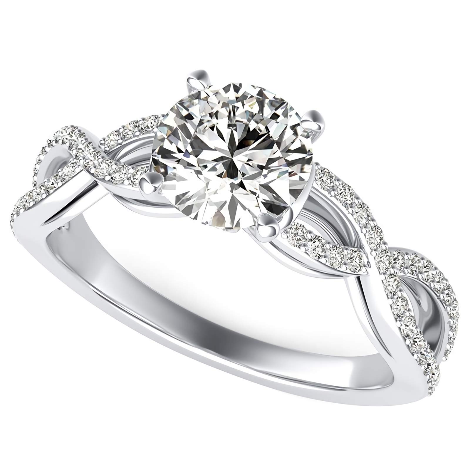 1.39 Carat (CTW) Moissanite Engagement Rings for Women - 10K 14K 18K Gold or Platinum Plated Silver - Sparkling Wedding & Promise Rings for Brides, Anniversaries & Special Occasions