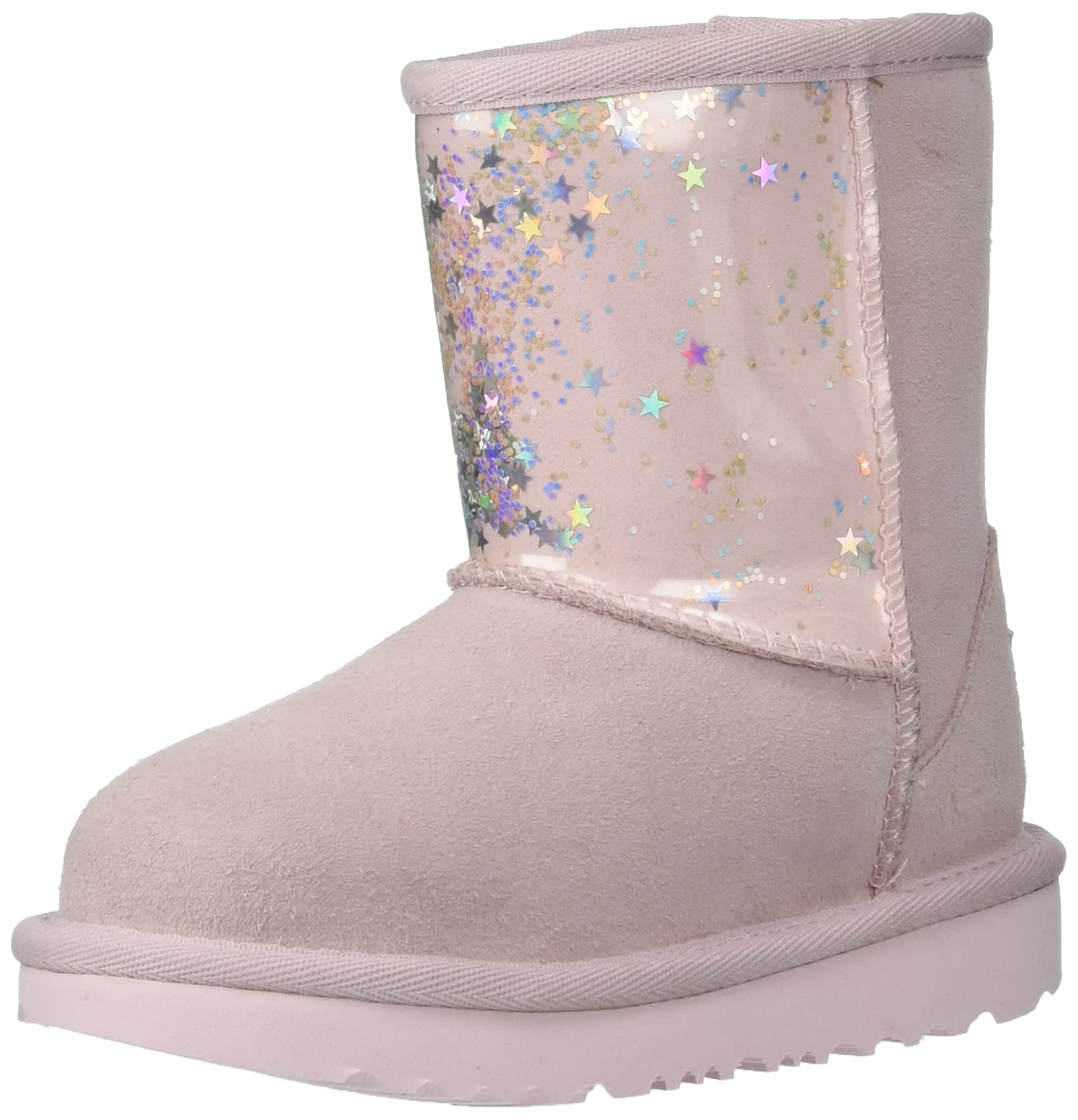 UGG Classic II Clear Glitter Boots for Toddler Girls - Sparkly Winter Snow Boots for Kids, Comfortable & Warm for Outdoor Play, School & Holiday Outfits