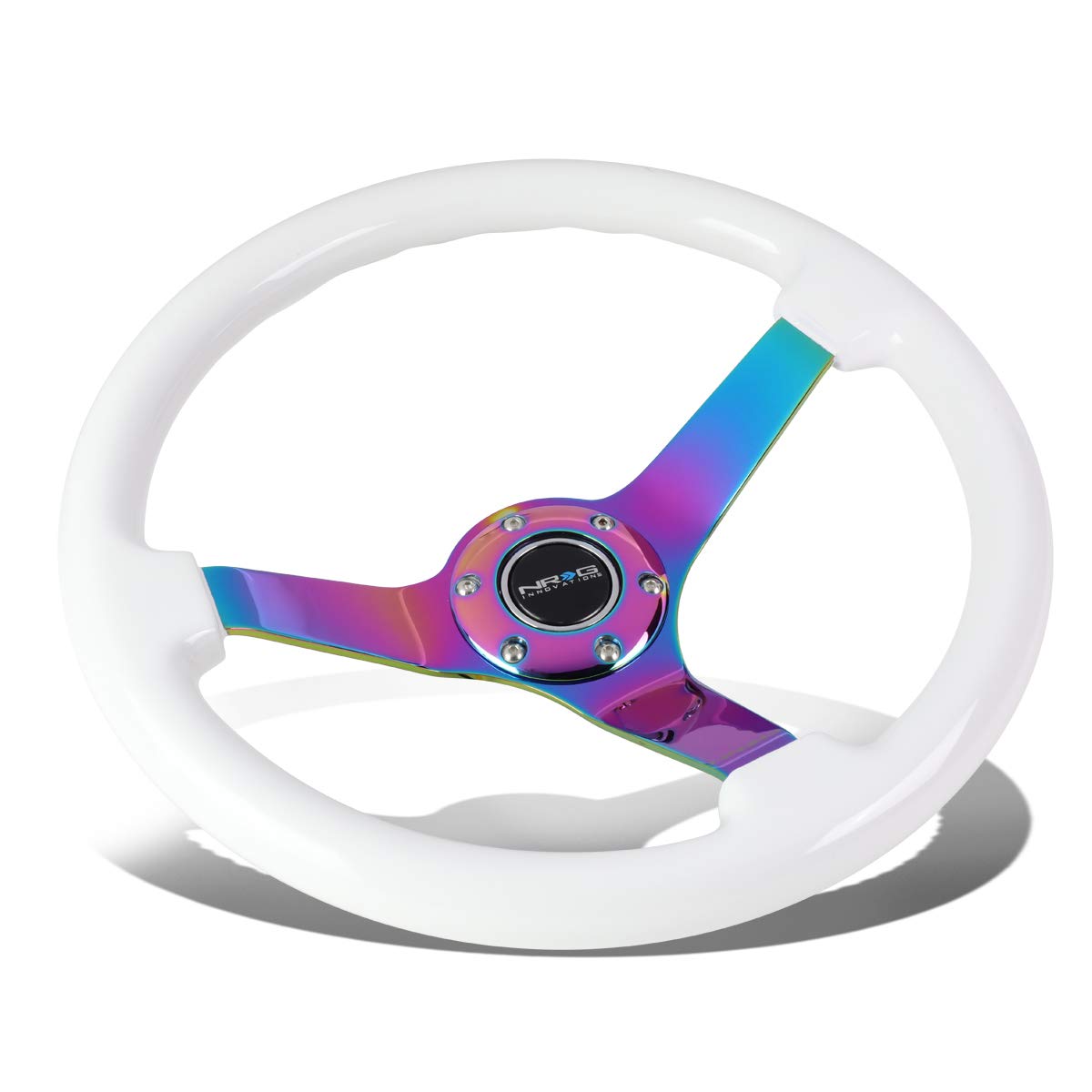 NRG RST-036WT-MC Classic White Wood Grain Steering Wheel - 3