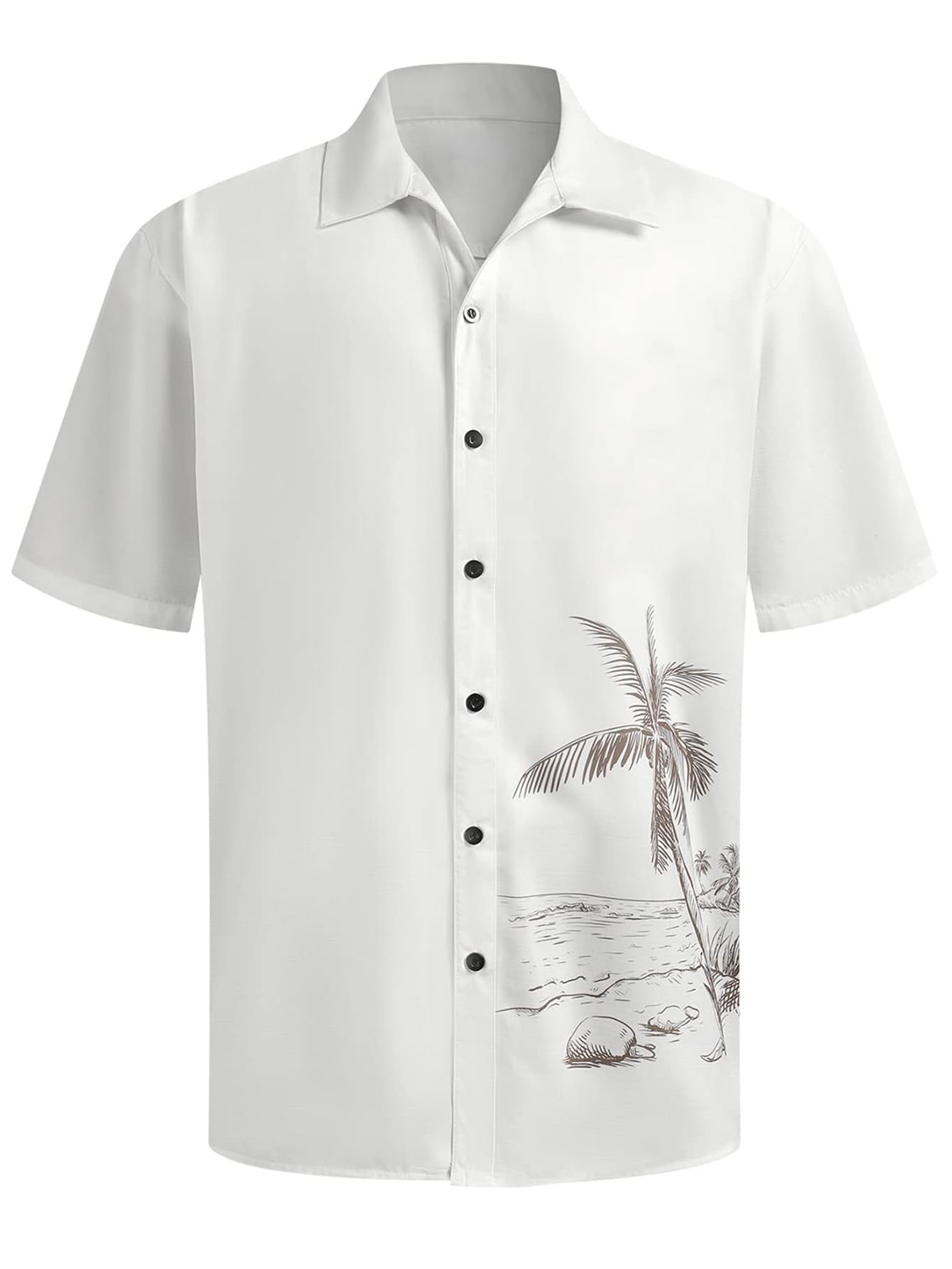 YKR Men's Hawaiian Shirts - Short Sleeve Button Down Retro Bowling Shirts for Summer, Tropical Beach Casual Dress Shirts for Men | Perfect for Vacation, Luau Parties & Tropical Getaways