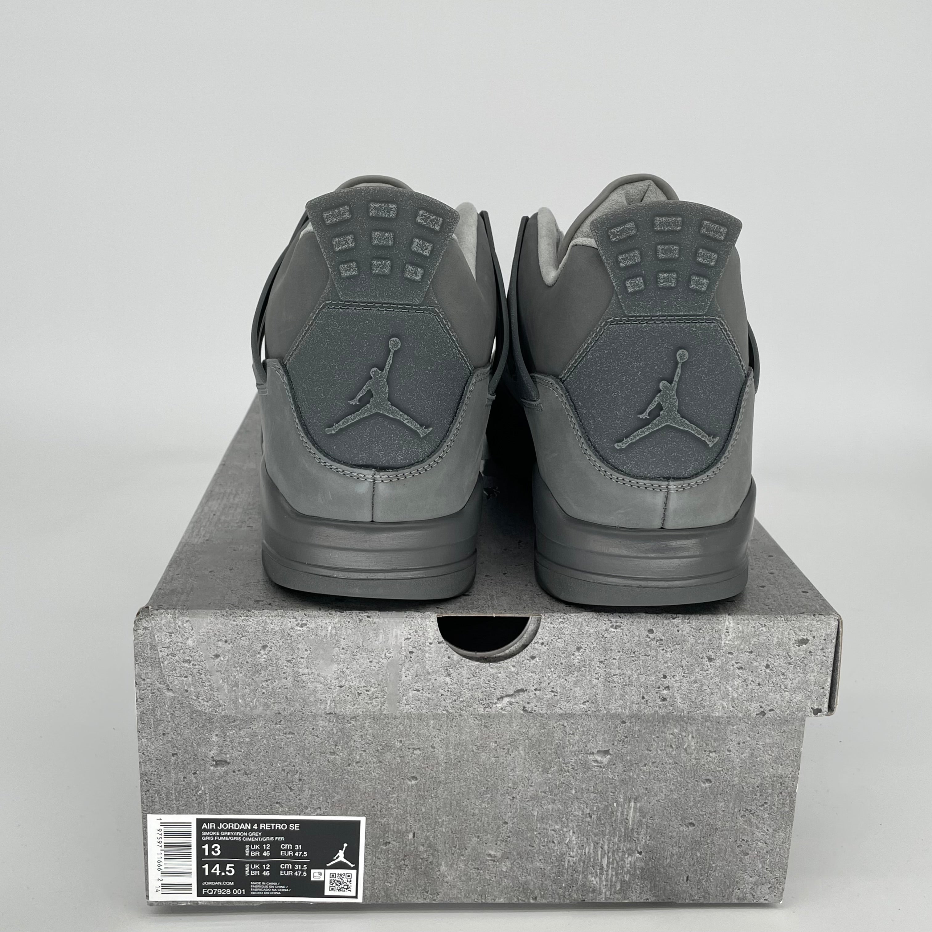 Air Jordan 4 Retro 'Wet Cement' Men's Basketball Shoes Size 13 - Style Code FQ7928-001 | Perfect for Streetwear, Sneaker Collecting & Casual Fashion