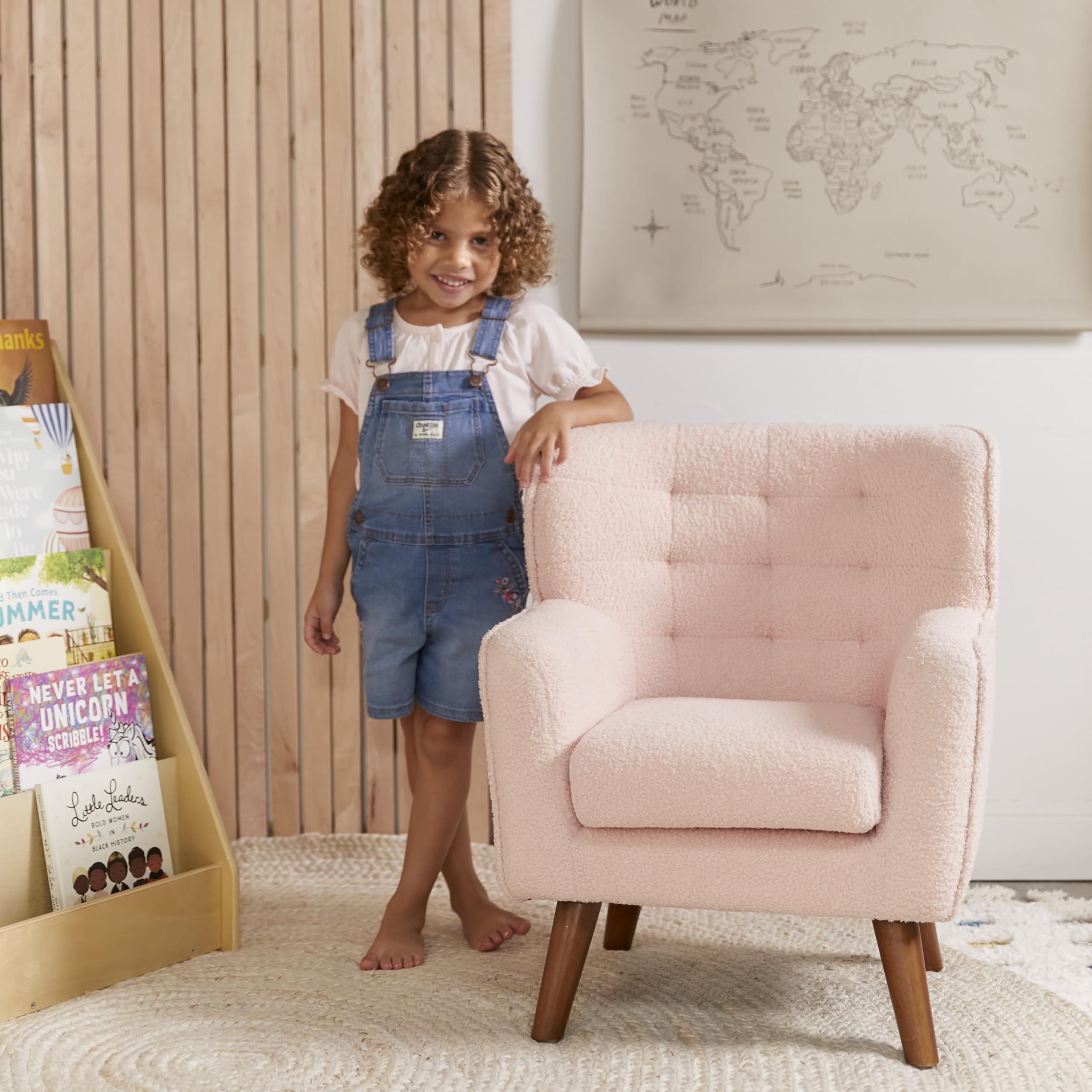 ECR4Kids Mila Arm Chair for Kids - Sturdy & Comfortable Pink Children's Chair for Classroom, Playroom & Bedroom - Toddler Furniture with Armrests