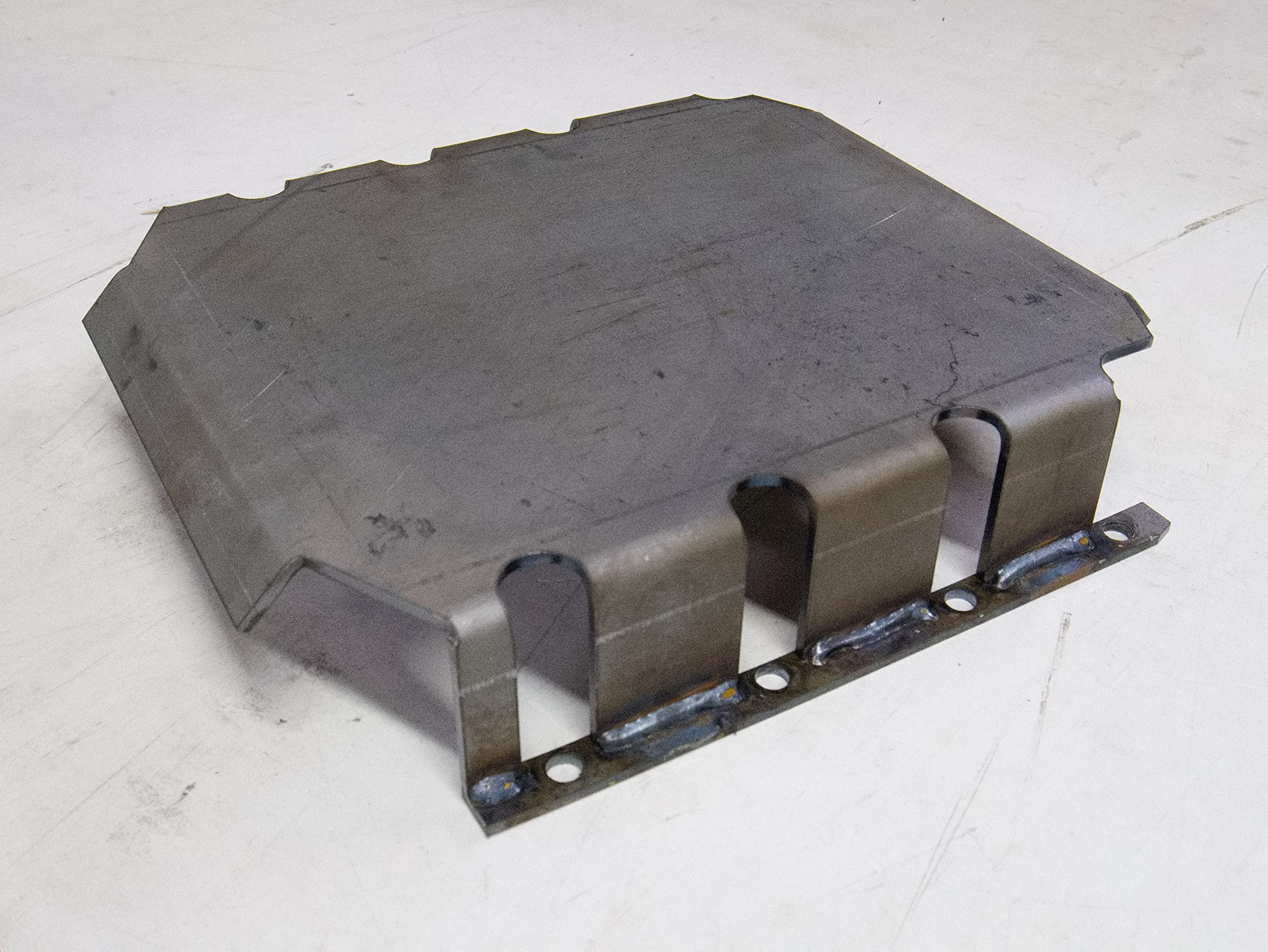 700R4/4L60 Transmission Pan Skid Plate - Heavy Duty Raw Steel Off-Road Protection for Chevy, GMC Trucks & SUVs - Trail Riding, Rock Crawling, Overlanding Adventure