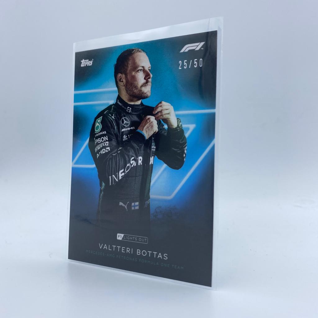 Valtteri Bottas 25/50 Aqua Parallel Racing Driver Cards - Collectible Memorabilia for F1 Fans & Sports Card Enthusiasts - Perfect for Trading, Display, and Gifting