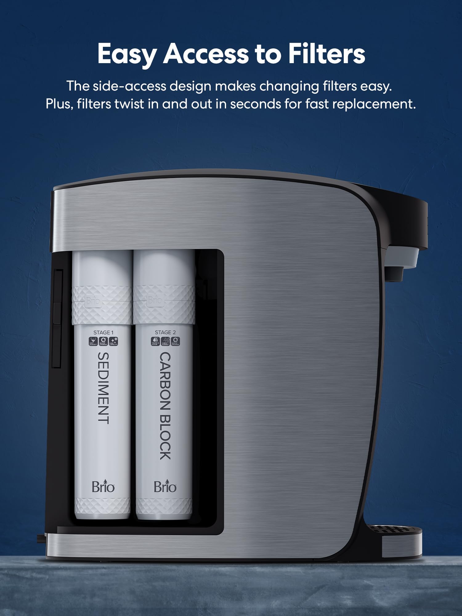 Brio 800 Series Countertop Water Cooler - Pure Drinking Water for Home & Office