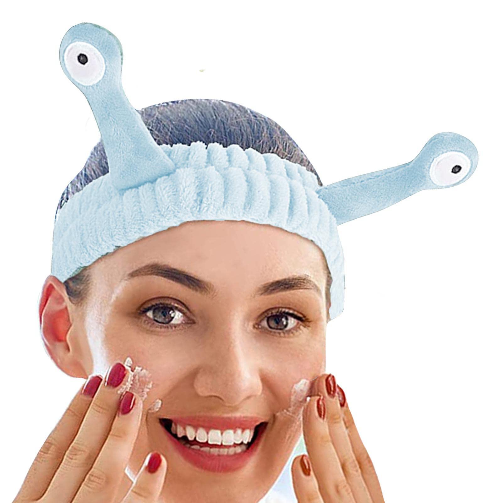 Snail Ultra Absorbent Skincare Headband for Women & Girls - Soft Face Wash & Makeup Headband, Shower & Spa Hair Band | Perfect for Skincare Routine, Facials & Beauty Treatments