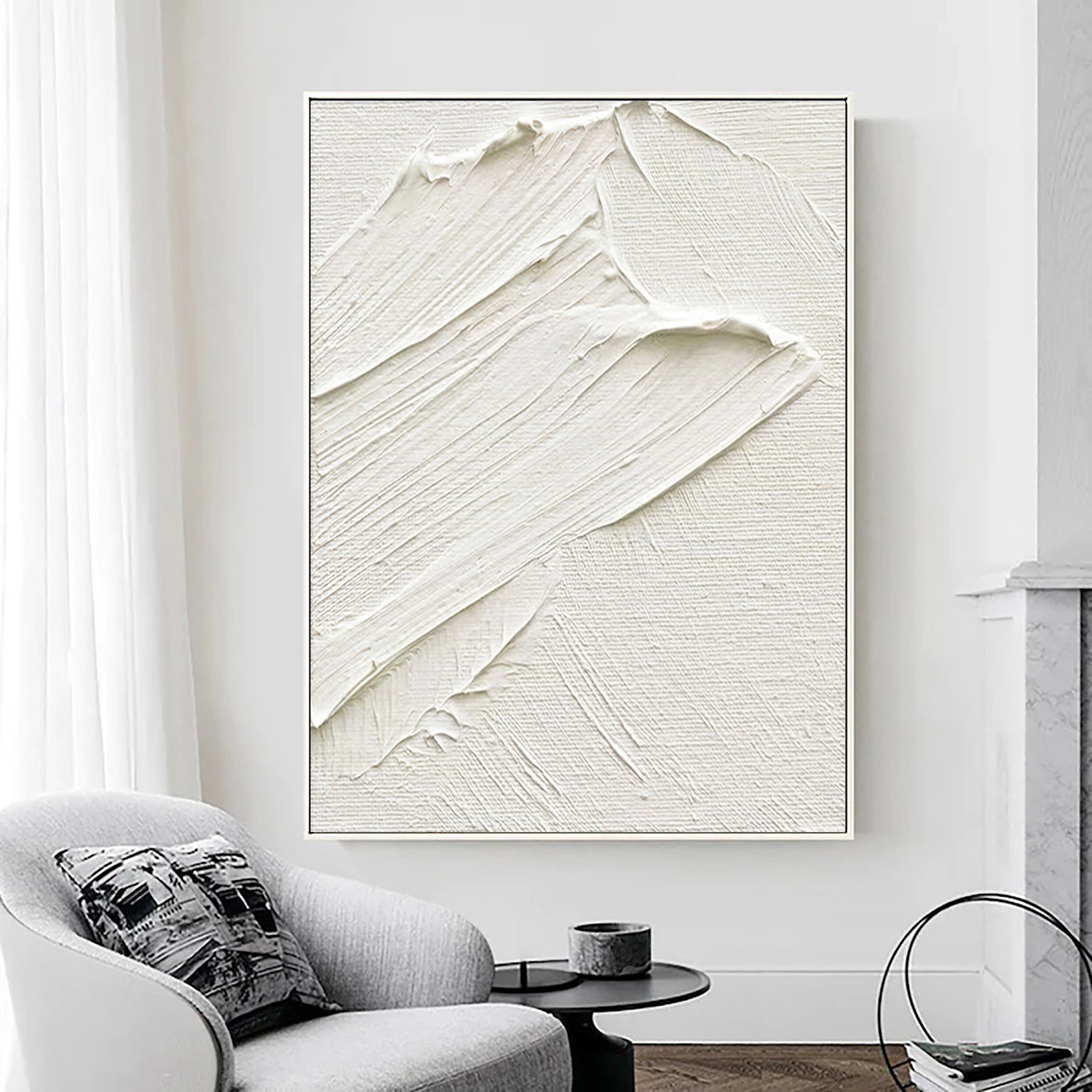 Minimalist Textured Plaster Art Painting - Modern Abstract Wall Decor for Living Room, Bedroom & Office #MM018