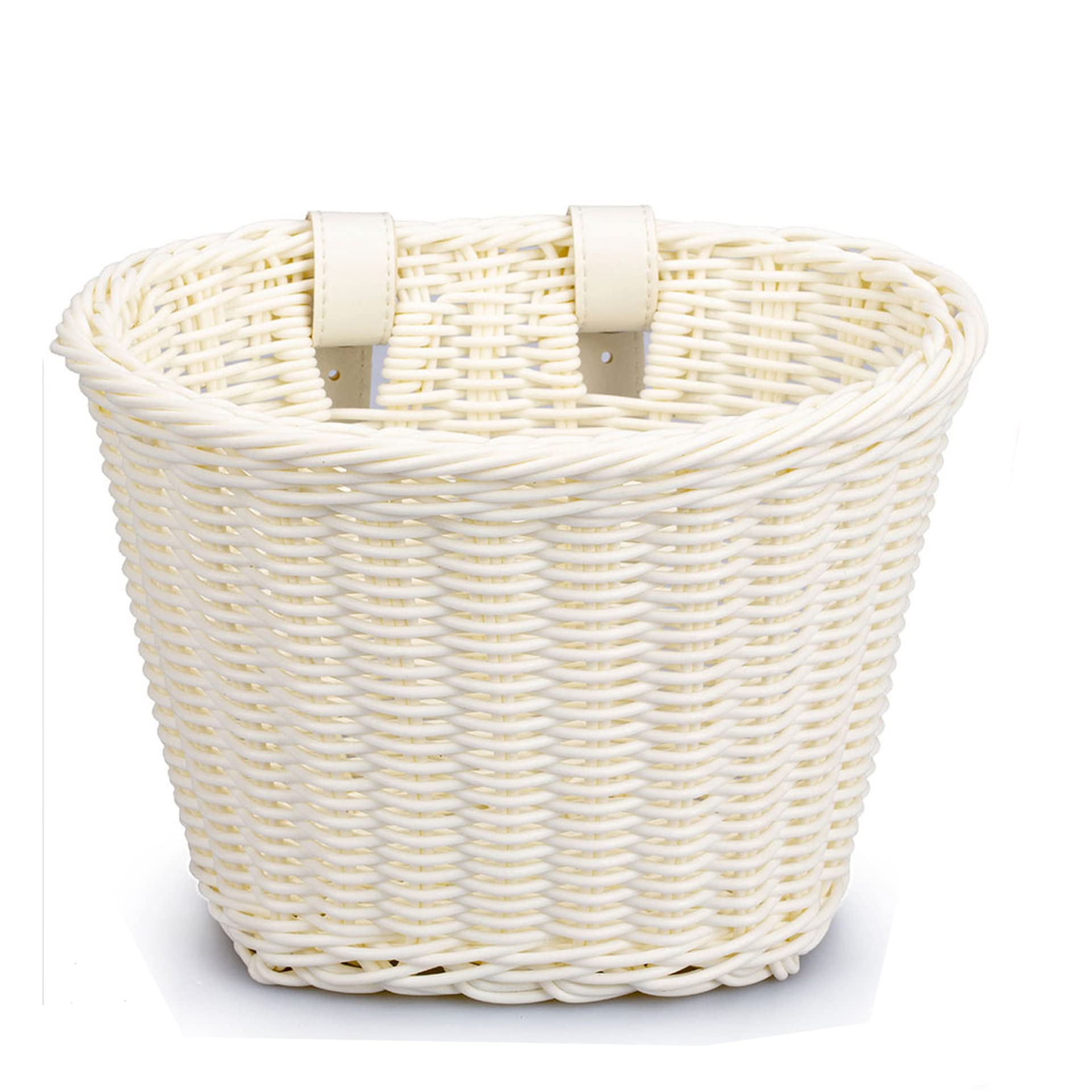D-Shaped Wicker Front Handlebar Bike Basket for Kids - Durable Bicycle Accessories for Boys & Girls - Perfect for School, Picnics & Shopping Trips