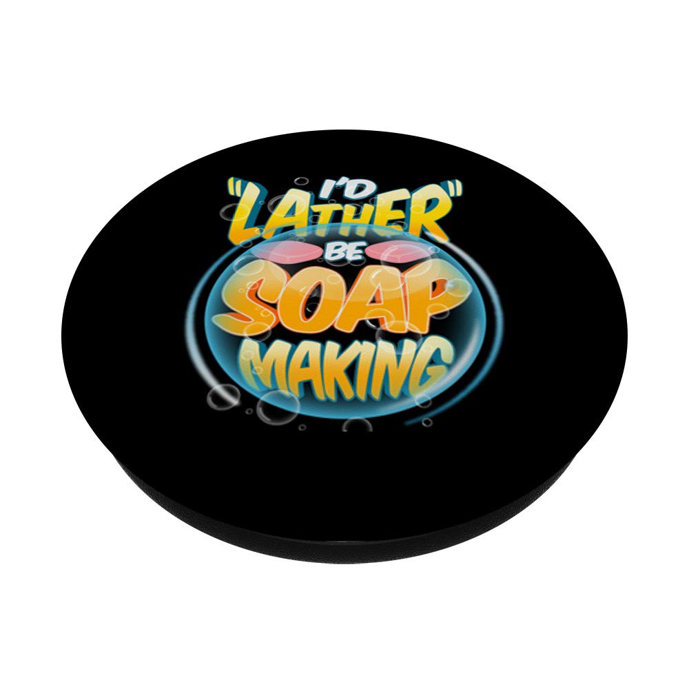 Funny DIY Soap Making Kit - Homemade Soap Maker with Pun Designs - PopSockets PopGrip Swappable Phone & Tablet Grip - Perfect for Craft Lovers, Gifts, and Creative Bathroom Decor