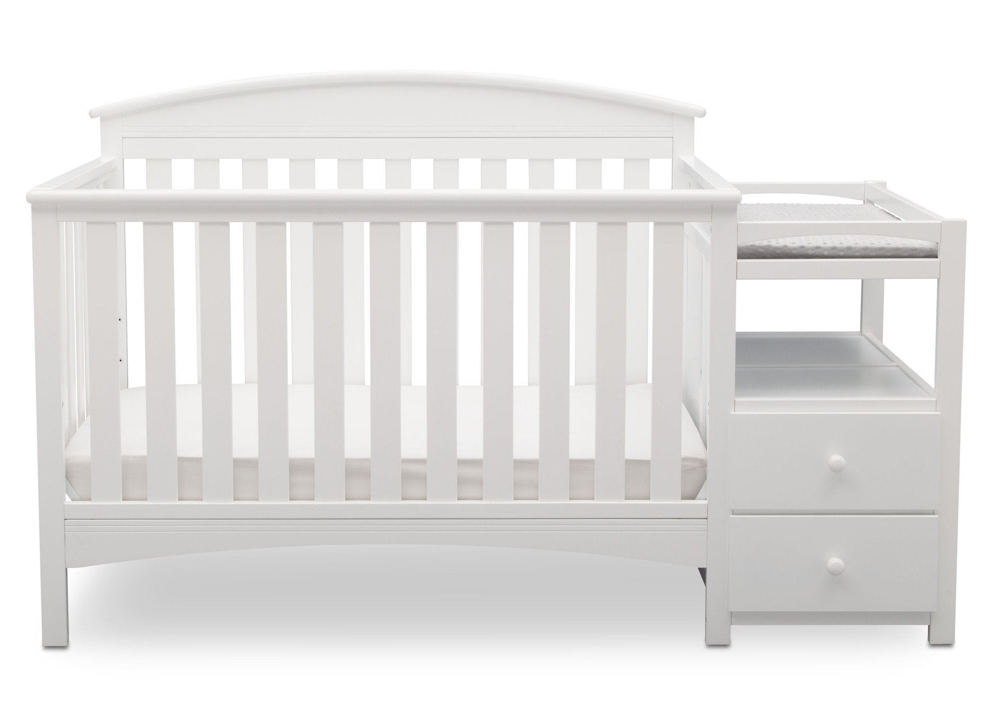 Abby Convertible Baby Crib with Changing Table - 3-in-1 Nursery Furniture for Newborns & Toddlers - Perfect for Small Spaces & Modern Nurseries