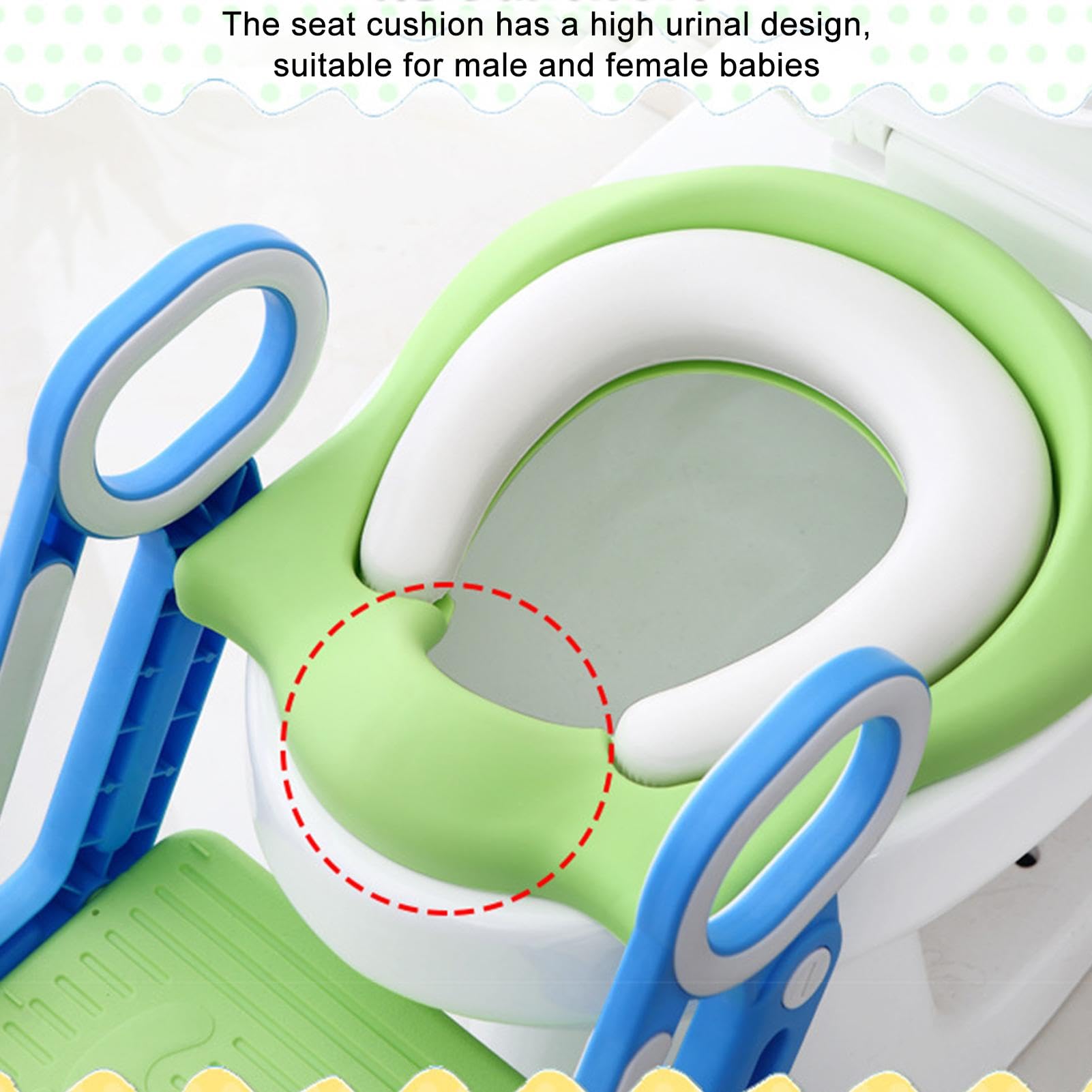 Foldable Potty Training Toilet Seat for Toddlers - Adjustable Kids Potty Seat for Boys & Girls | Portable Baby Toilet Trainer for Home & Travel Use