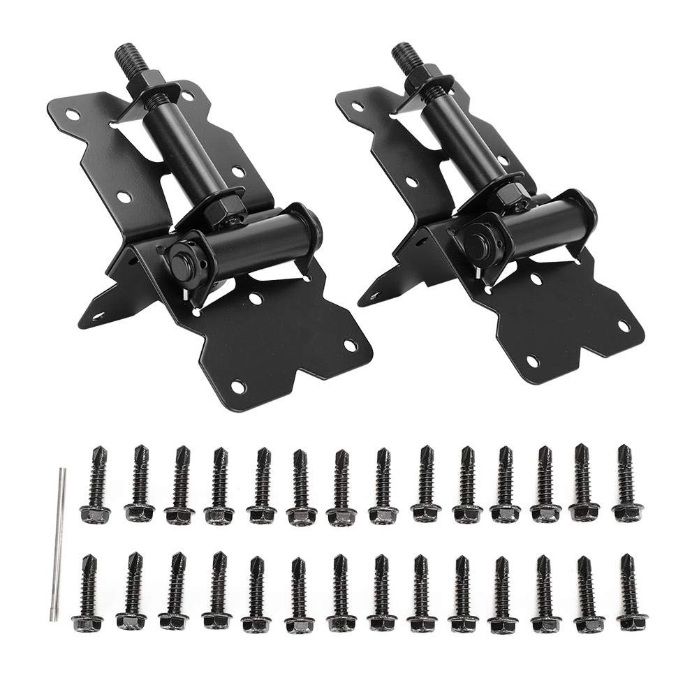 2Pcs Heavy Duty Stainless Steel Gate Hinges for Fence & Garden Door - Rustproof Outdoor Hardware Accessories - Perfect for Wooden Gates, Garden Fences, and Shed Doors