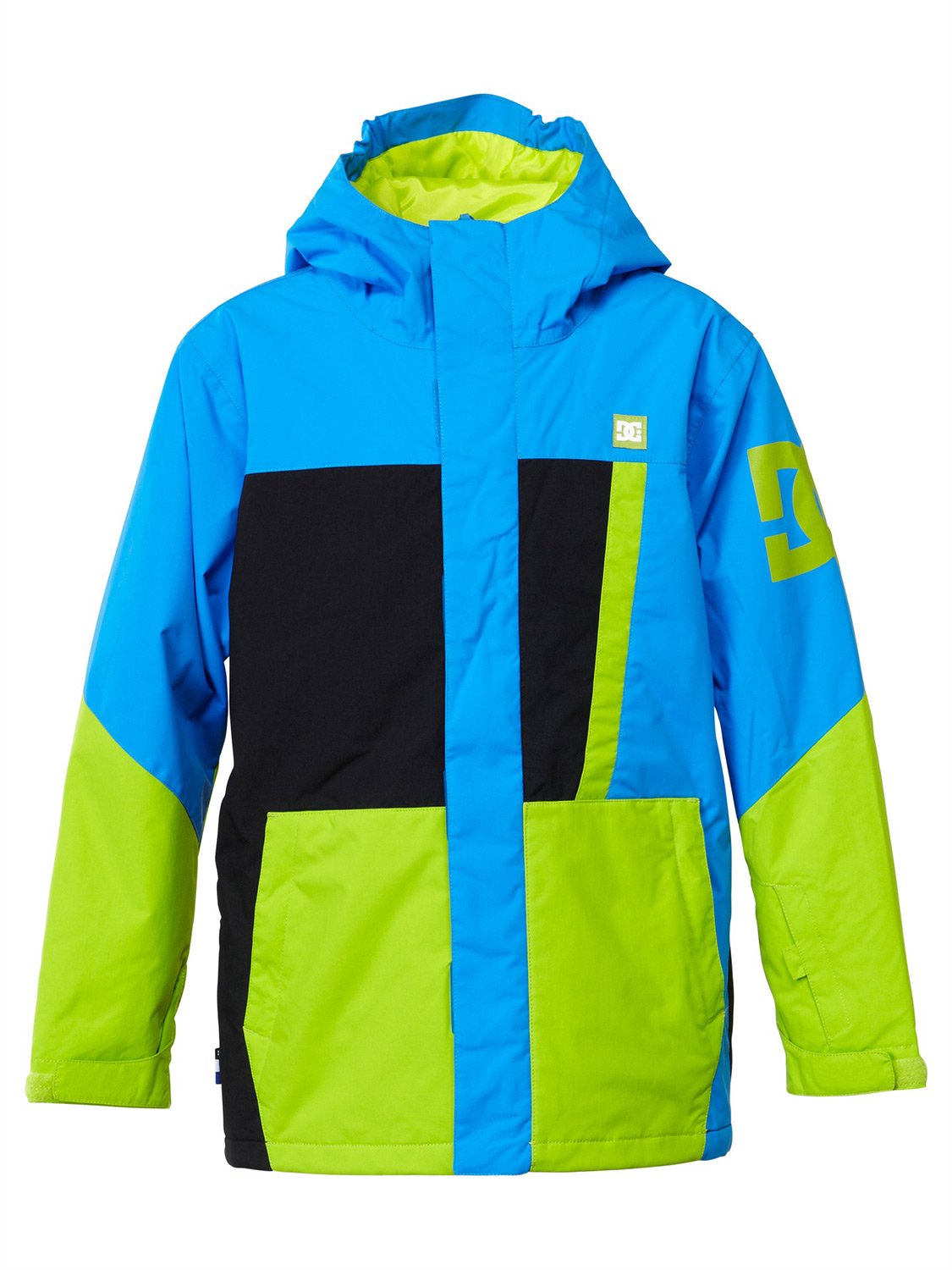 DC Shoes Boys Amo K 15 Snowboard Jacket - Waterproof Winter Jacket for Kids Age 10 - Electric Blue & Lemon Color - Perfect for Snowboarding, Skiing & Cold Weather Outdoor Activities