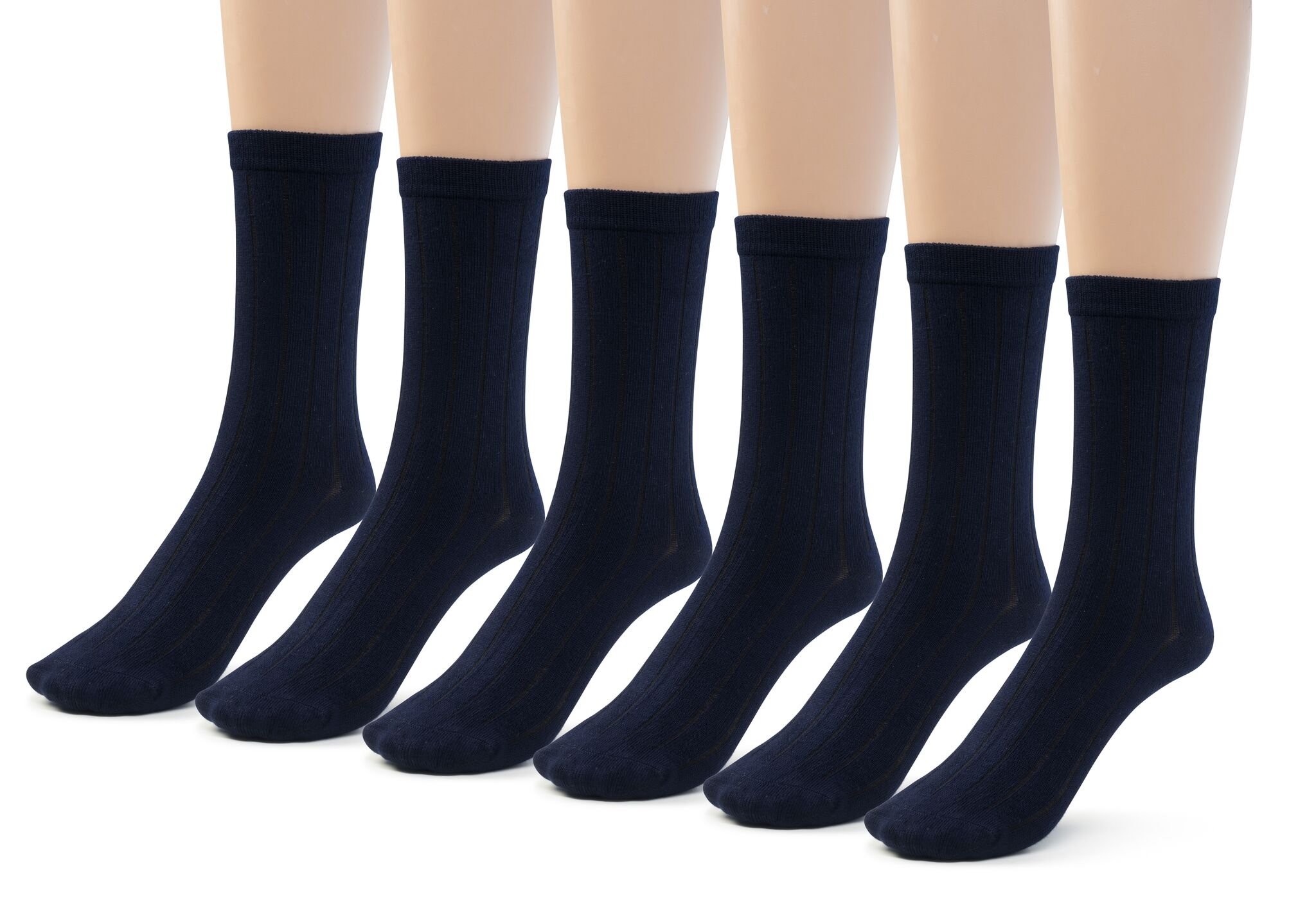 Women's Bamboo Dress Socks - Soft Silky Ribbed Crew Socks (3/6 Pairs) - Perfect for Office, Travel & Everyday Comfort