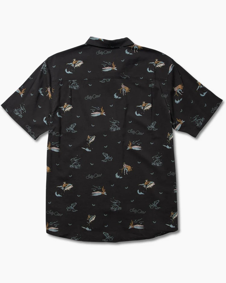 Salty Crew Round Up Short Sleeve Woven Shirt for Men - Casual Summer Beachwear & Outdoor Activities