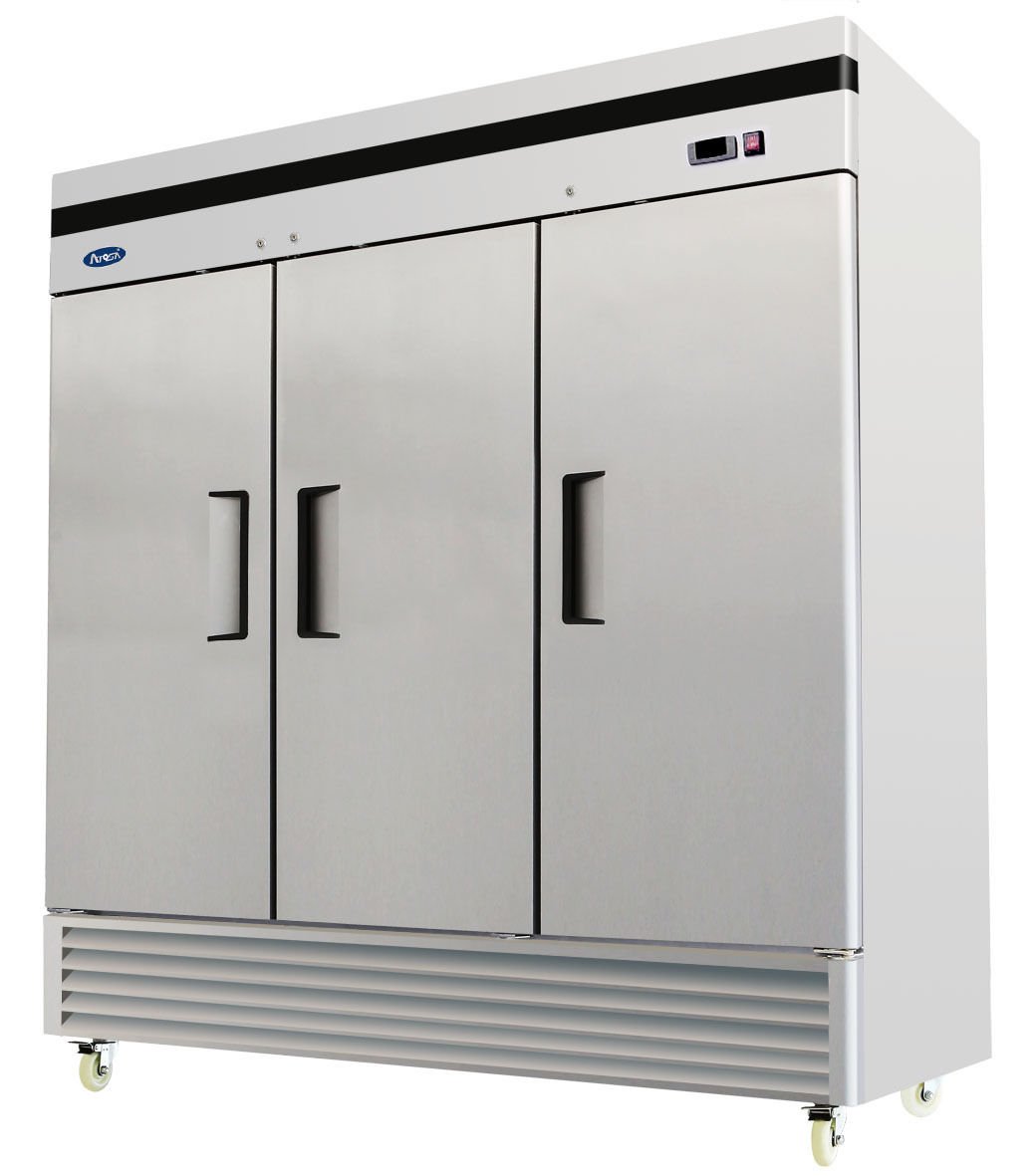 Atosa MBF8504 71 cu. ft Commercial Bottom Mount Freezer with 3 Solid Doors - Perfect for Restaurants, Grocery Stores & Catering Businesses