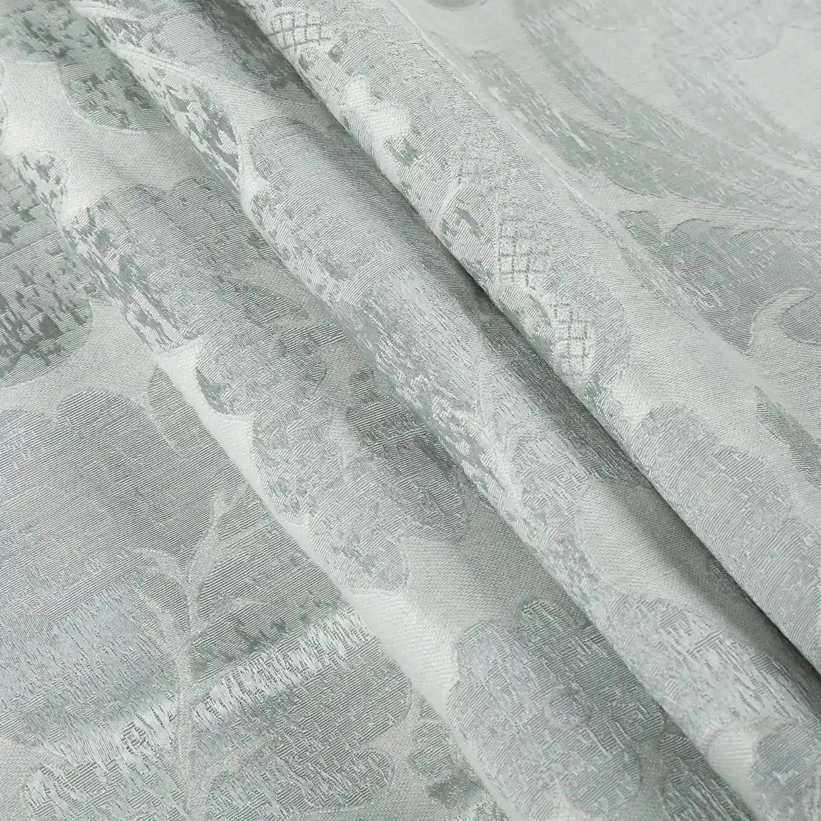Lydia Plants Jacquard Curtain Pleated - Elegant Floral Print Blackout Drapes for Living Room, Bedroom & Nursery - Home Decor Window Treatments for Privacy & Light Control