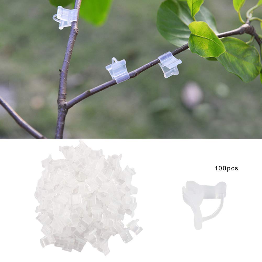 Tomato Plant Support Clips 100pcs - Garden Clips for Vegetables & Fruits - Plant Grafting & Nursery Support