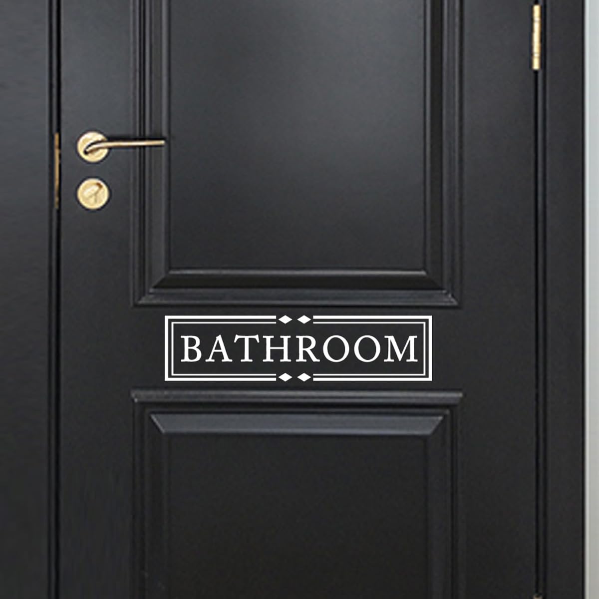 Bathroom Wall Decal - 15.5x3.8 Inch Vinyl Door Sign Sticker for Home Decor (White) - Perfect for Bathroom Doors, Mirrors & Shower Walls