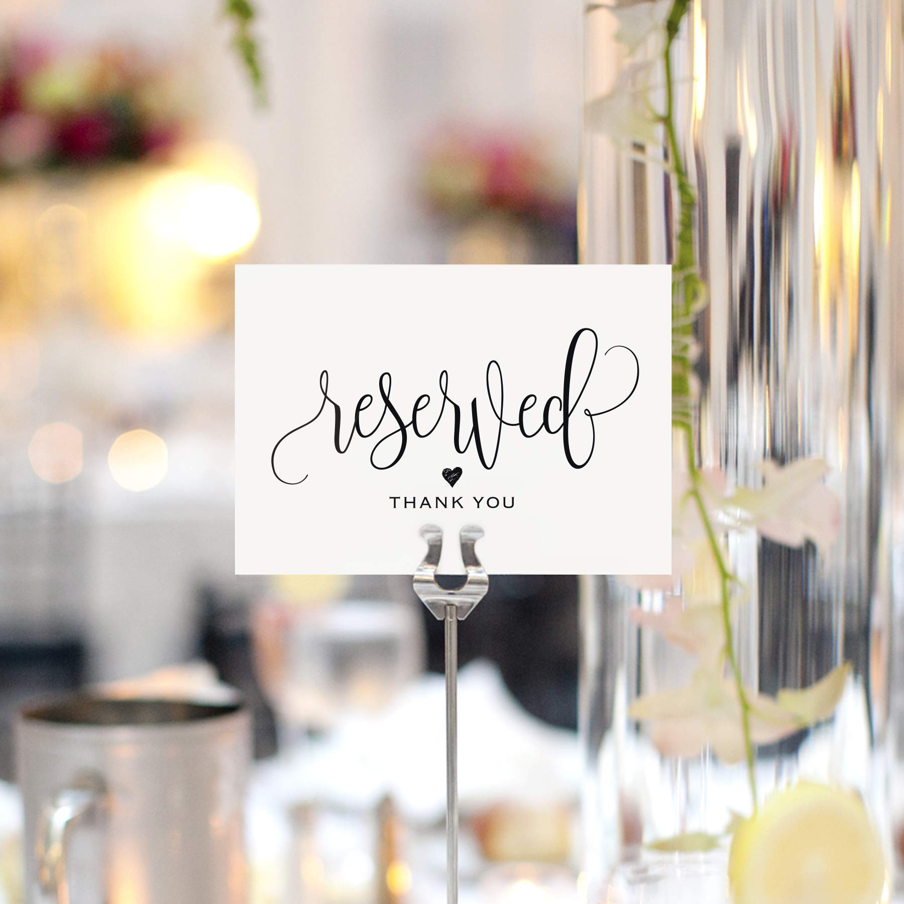 Elegant Reserved Signs for Wedding - 4x6 Table Cards, 10-Pack | Perfect for Seating Arrangements & Reception Decor | Bliss Paper Boutique