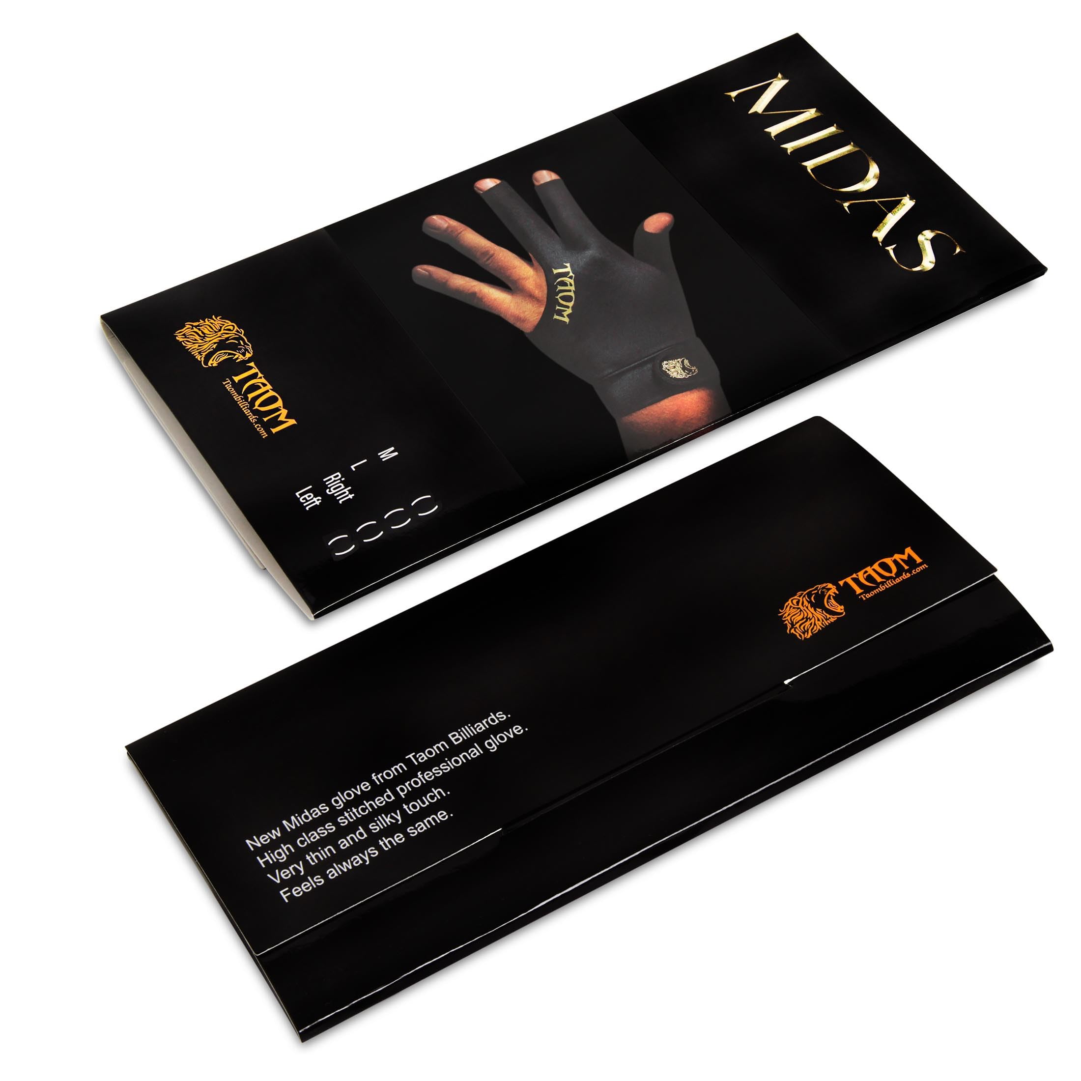 TAOM Midas Billiard Pool Cue Glove - Left & Right Hand Compatible - Perfect for Precision Shots & Smooth Stroke Control in Pool Games