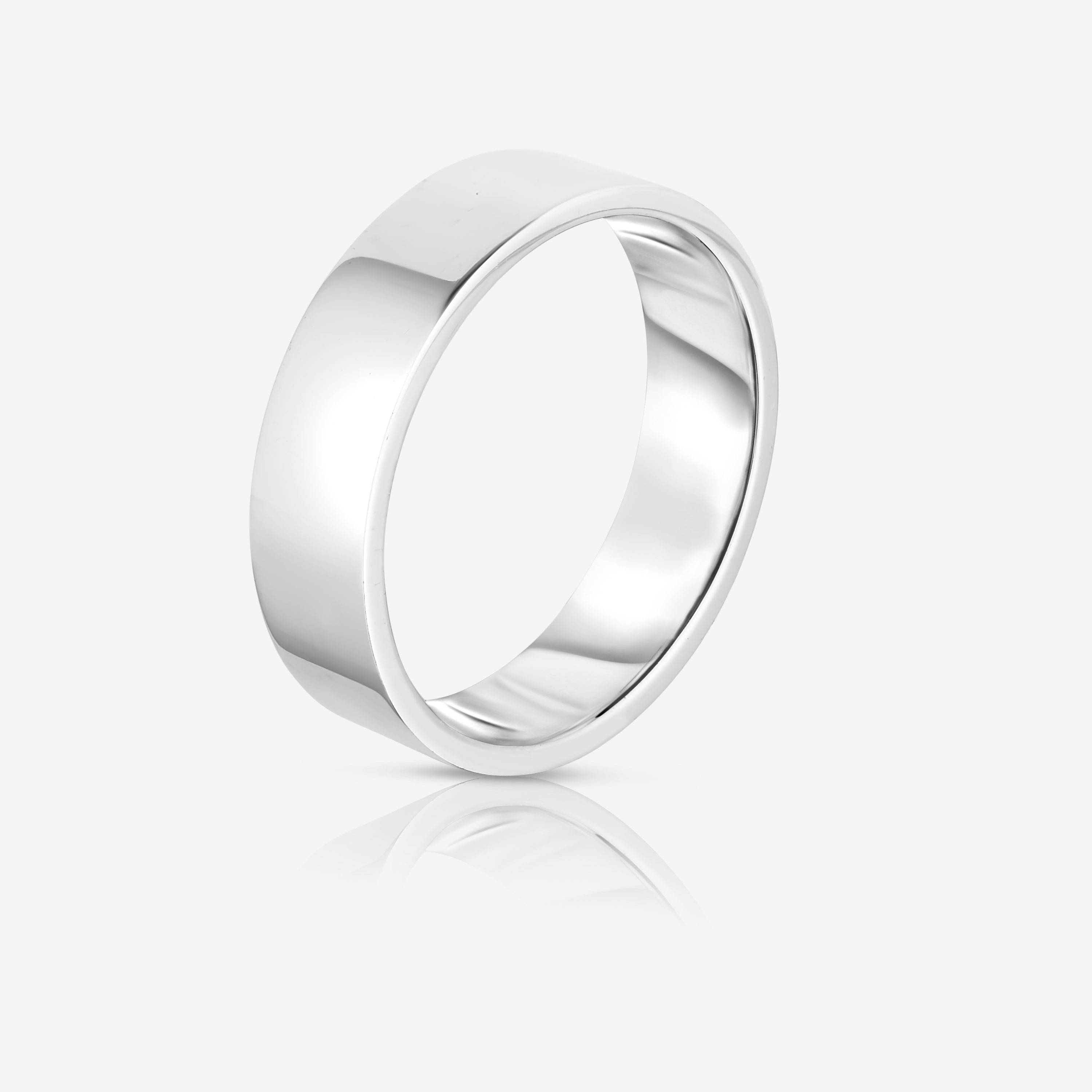 6mm Flat Wedding Band Ring for Women & Men - Classic Comfort Fit Tungsten or Gold Plated - Perfect for Engagement, Anniversary & Everyday Wear