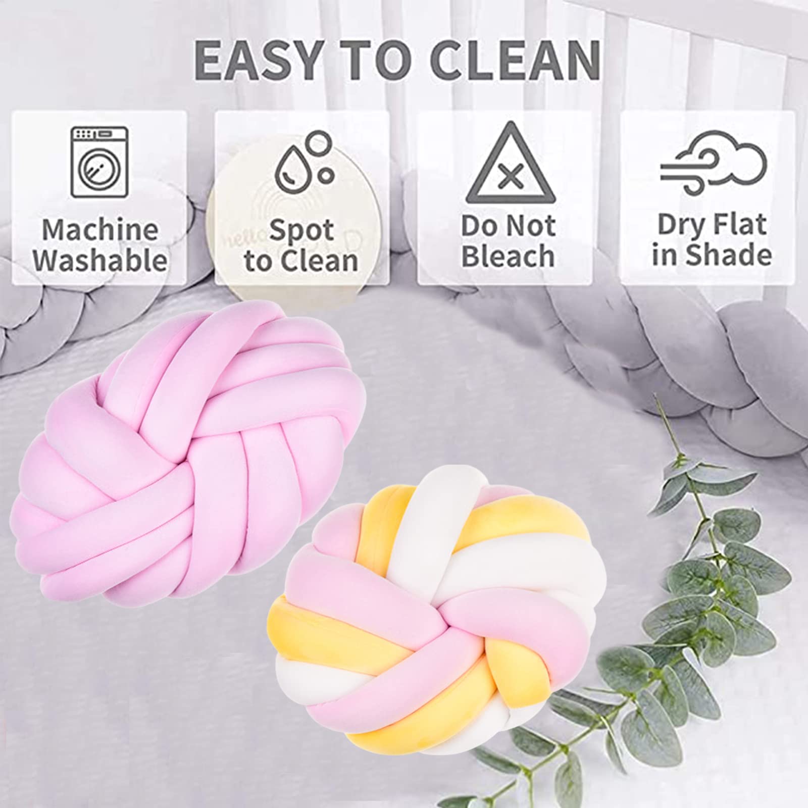 Knot Pillow Ball - Soft Plush Decorative Knot Cushion for Home, Bedroom, Couch, Office & Sofa Decor (Pink, 14 Inches) - Perfect for Cozy Lounging, Reading Nooks & Stylish Interior Design