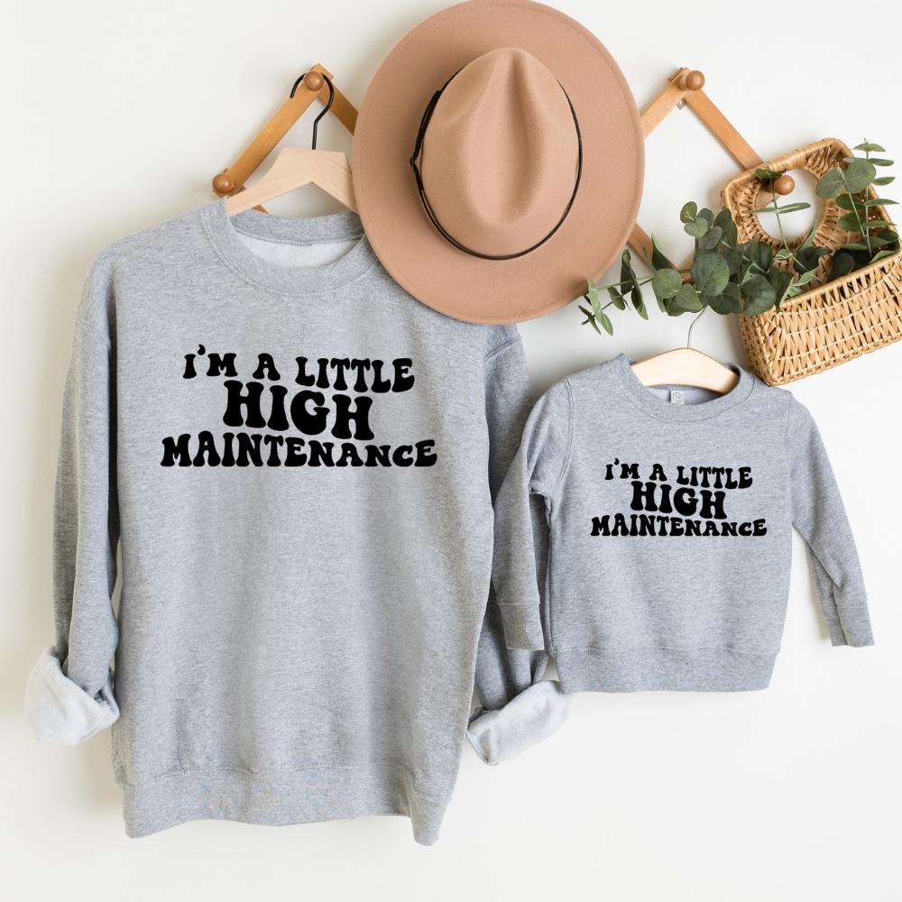 Stylish Matching Mom & Kids Sweatshirts - Comfortable Mother-Daughter Outfits for Family Photos, Holidays & Casual Wear