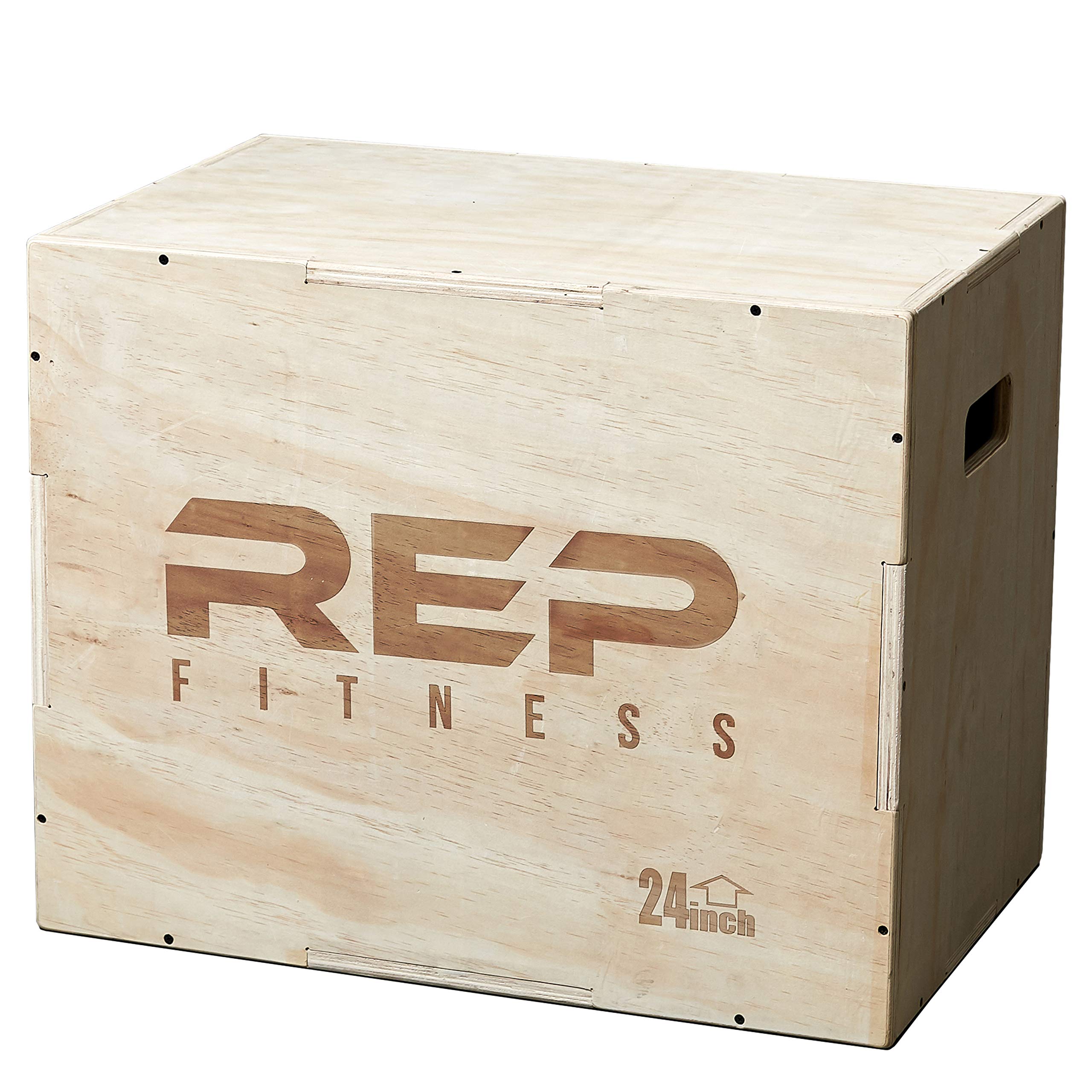 REP FITNESS 3-in-1 Unassembled Plyometric Jump Box - 30/24/20, 24/20/16, 20/18/16, 16/14/12 Inch Wooden Training Box for CrossFit, HIIT, Agility & Strength Conditioning - Perfect for Home Gym, Box Jumps & Fitness Workouts