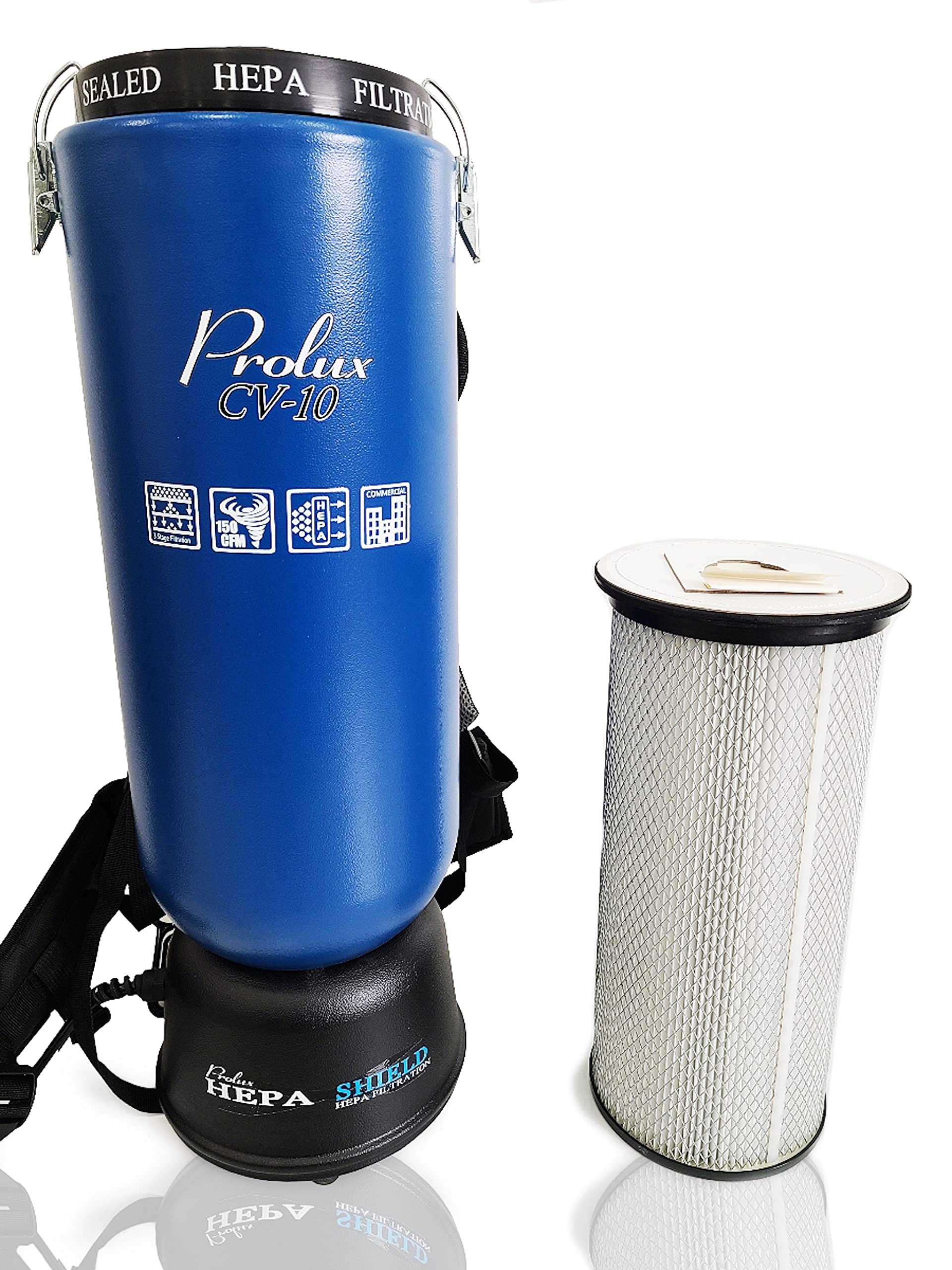 Prolux 10qt Backpack Vacuum HEPA Replacement Filter - High Efficiency Dust & Allergen Removal for Home, Office, and Commercial Cleaning