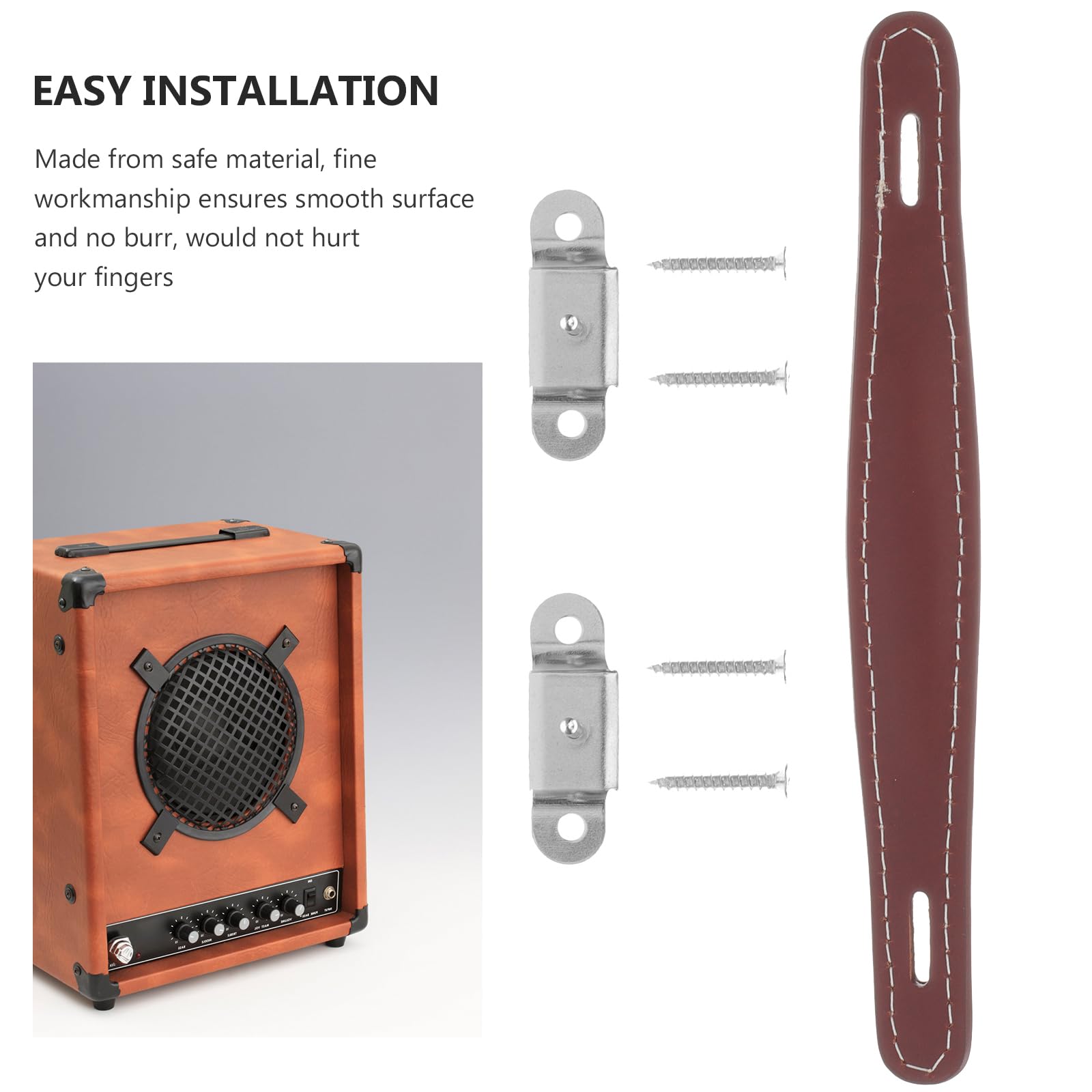 Premium Leather Guitar Amplifier Speaker Strap - 8.80x1.14x0.24in Dresser Drawer Handle & Coffee Table Pull - Perfect for Musicians & Home Decor Upgrade