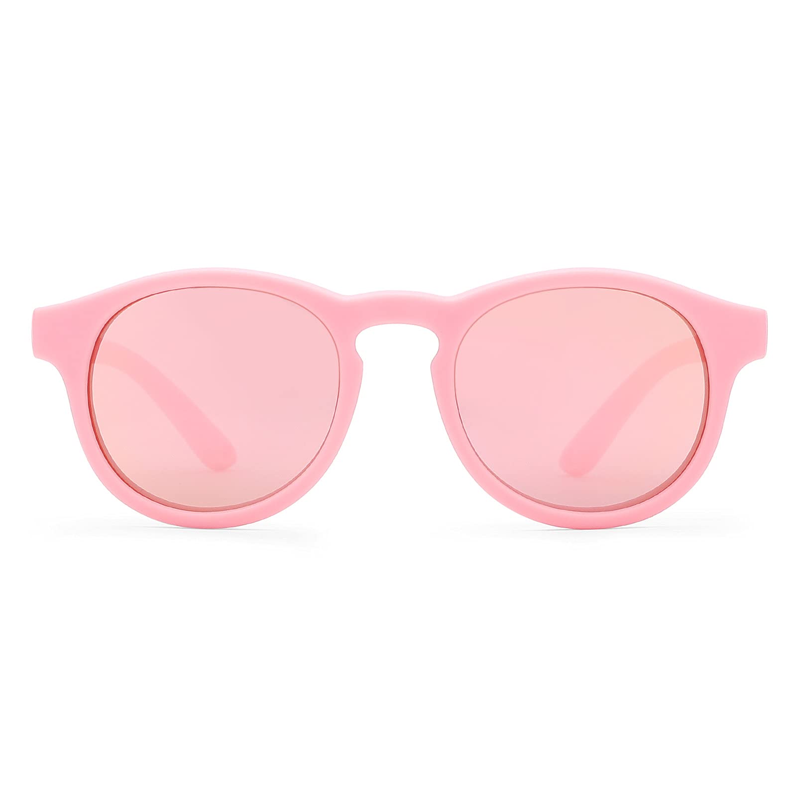 COASION Baby Sunglasses for 0-2 Years - UV400 Polarized & Flexible Round Infant Shades with Adjustable Strap - Perfect for Outdoor Play, Beach & Car Rides