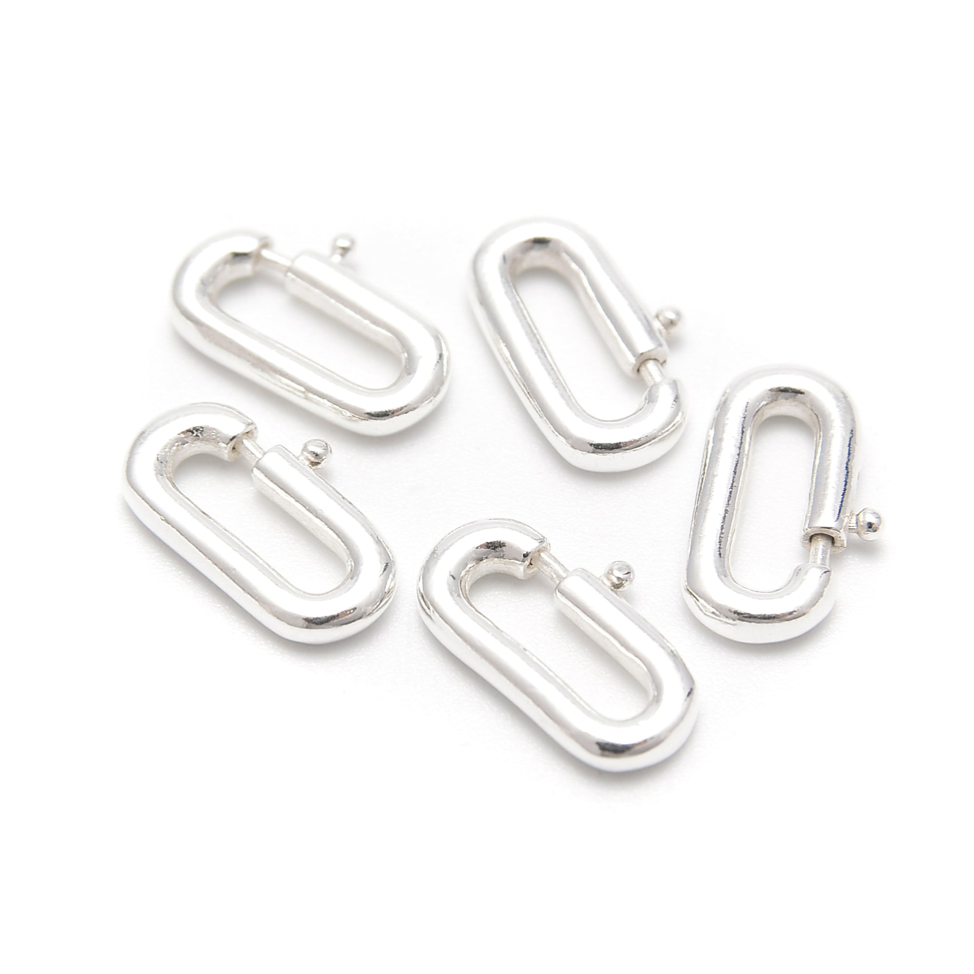 925 Sterling Silver Rectangle Clasp 6x12mm - 3pcs per Bag for Jewelry Making, DIY Bracelets & Necklaces - High Quality Silver Findings for Crafting