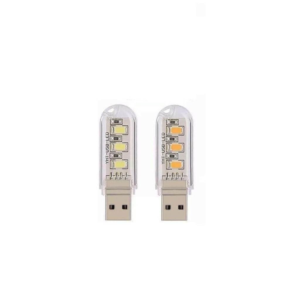 5V USB LED Night Light - 5pcs Mini Portable Book Lamp with 3/8 SMD5730 LEDs for Camping, Notebook Lighting, Desk & Household Use - Low Voltage Energy Saving Bulbs for Bedroom, Kids Room & Reading