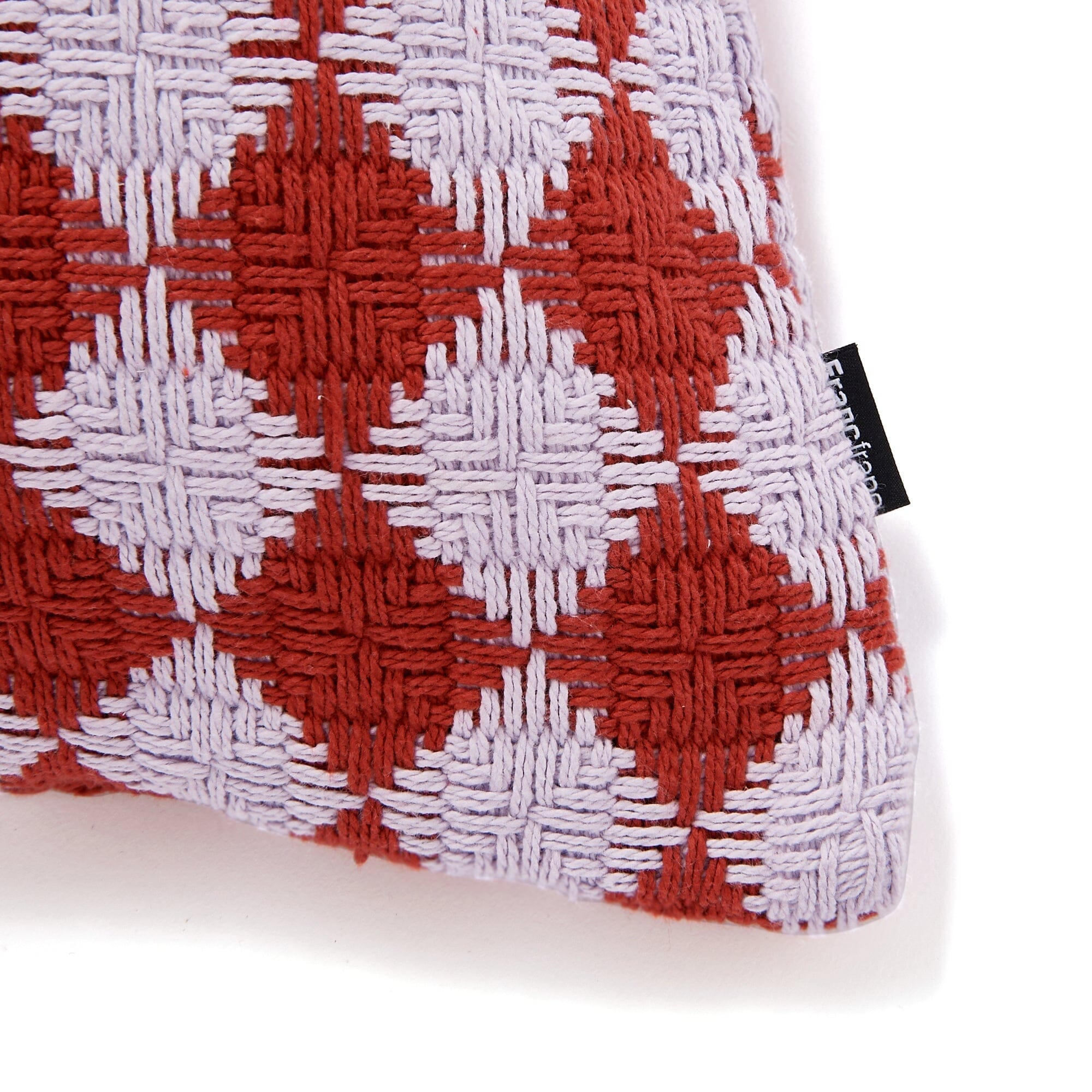 Premium Cotton Diamond Cushion Cover 18x18 Inches - Soft & Durable Decorative Pillow Case for Sofa, Bed, Chair - Purple & Red Stripe Design for Home Decor