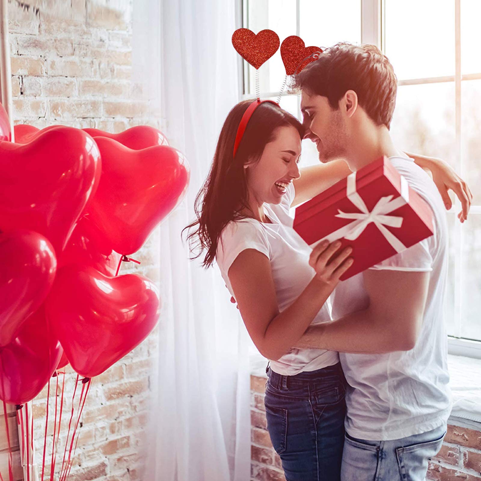 Valentine's Day Heart Headbands & Heart Sunglasses - Fun Party Accessories for Weddings, Birthdays, Holidays & Costume Events - Perfect for Photo Booths, Themed Parties & Celebrations