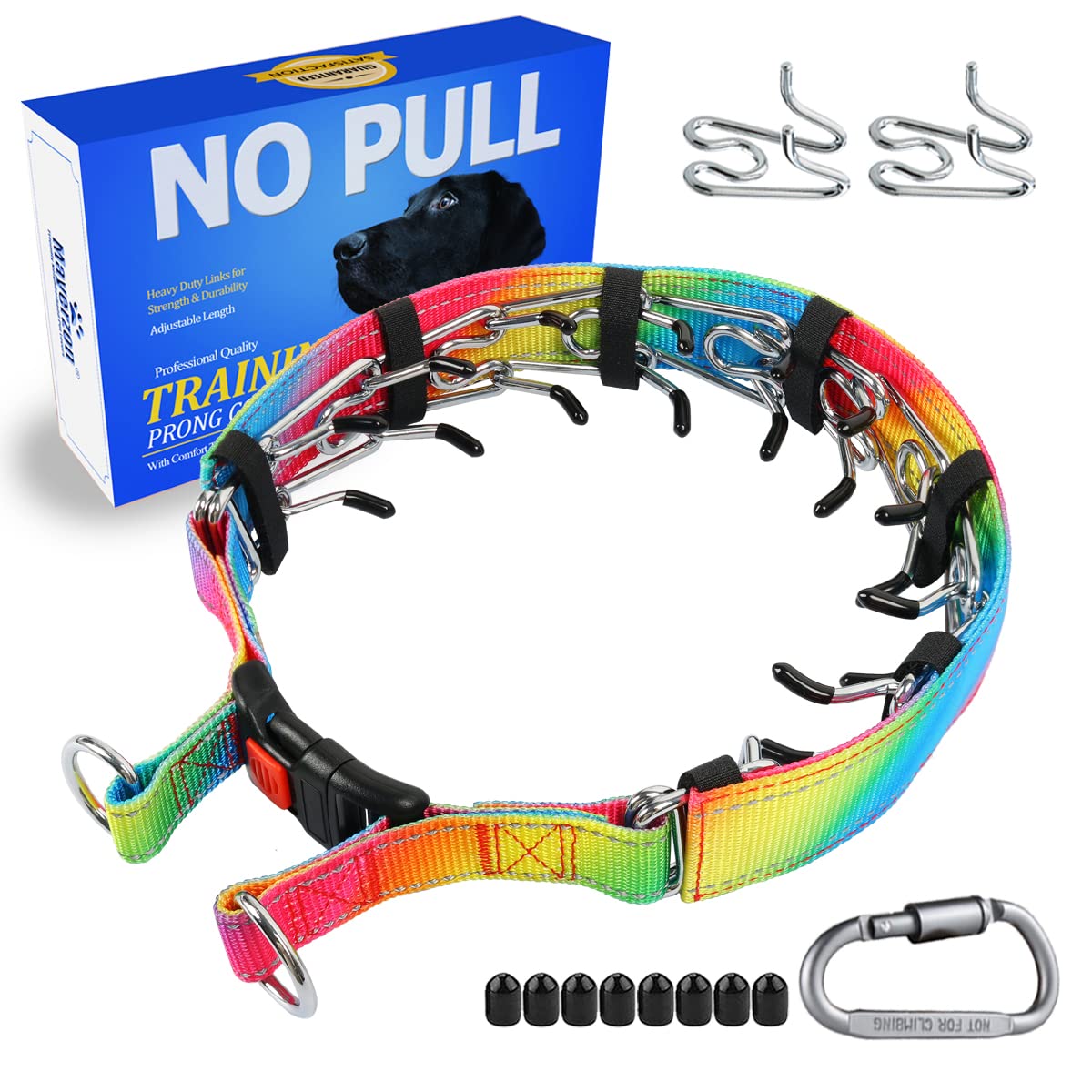 No Pull Dog Collar - Adjustable Training Collar with Comfort Tips & Quick Release Buckle for Small Medium Large Dogs (2.5mm, 15.7-Inch, Fits 10-14