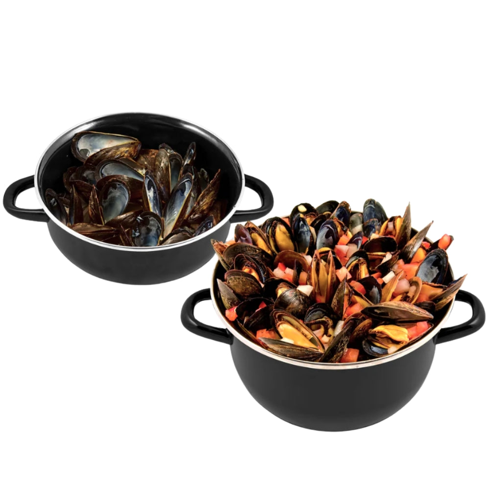 114 Oz Mussel Pot - Premium Stainless Steel Cookware for Seafood Boils, Soups & Stews - Large Capacity Cooking Pot with Lid - Perfect for Home Kitchens, Restaurants & Outdoor Cooking