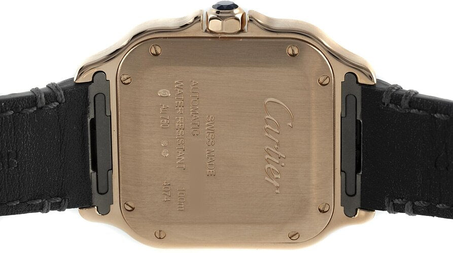 Cartier Santos Rose Gold Unisex Watch - Luxury Swiss Automatic Timepiece for Men & Women - Perfect for Business, Gifts & Special Occasions