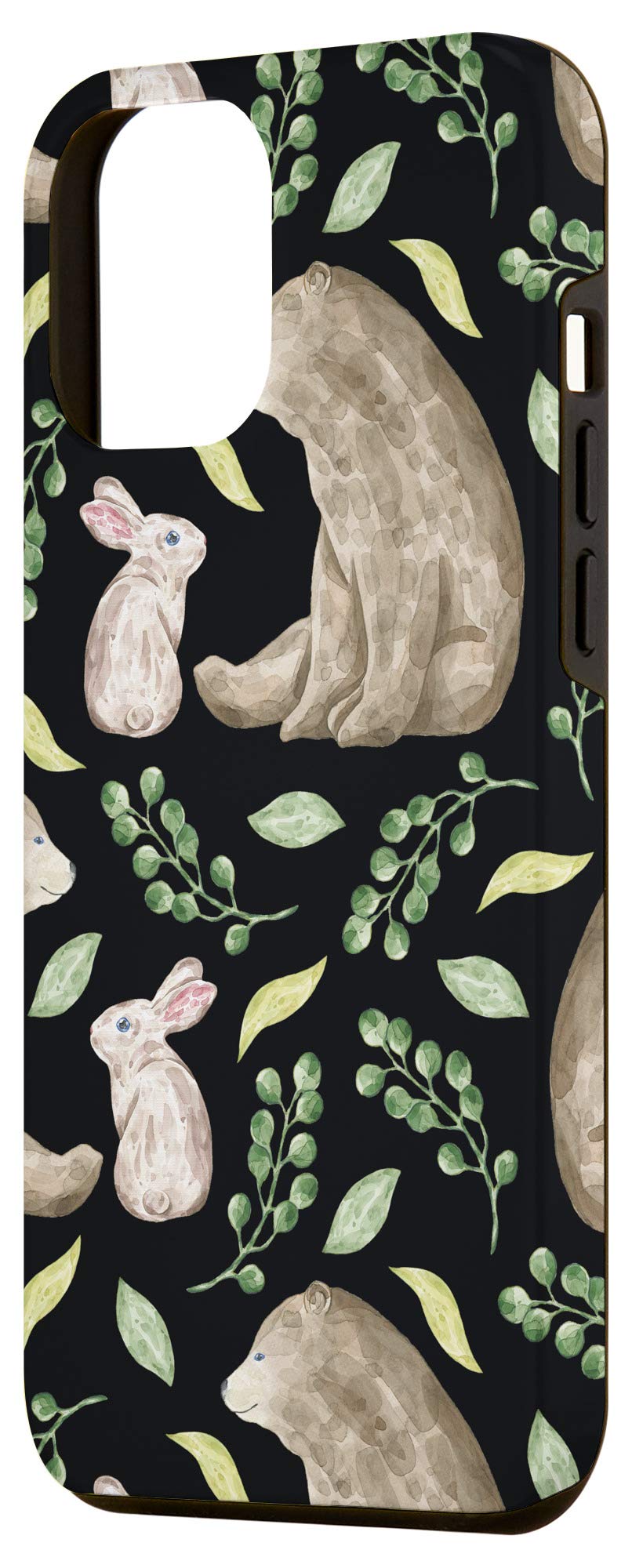 Premium iPhone 12 Pro Max Case with Cute Bear & Rabbit Wildlife Nature Design - Durable Protective Cover for Everyday Use, Outdoor Adventures & Travel