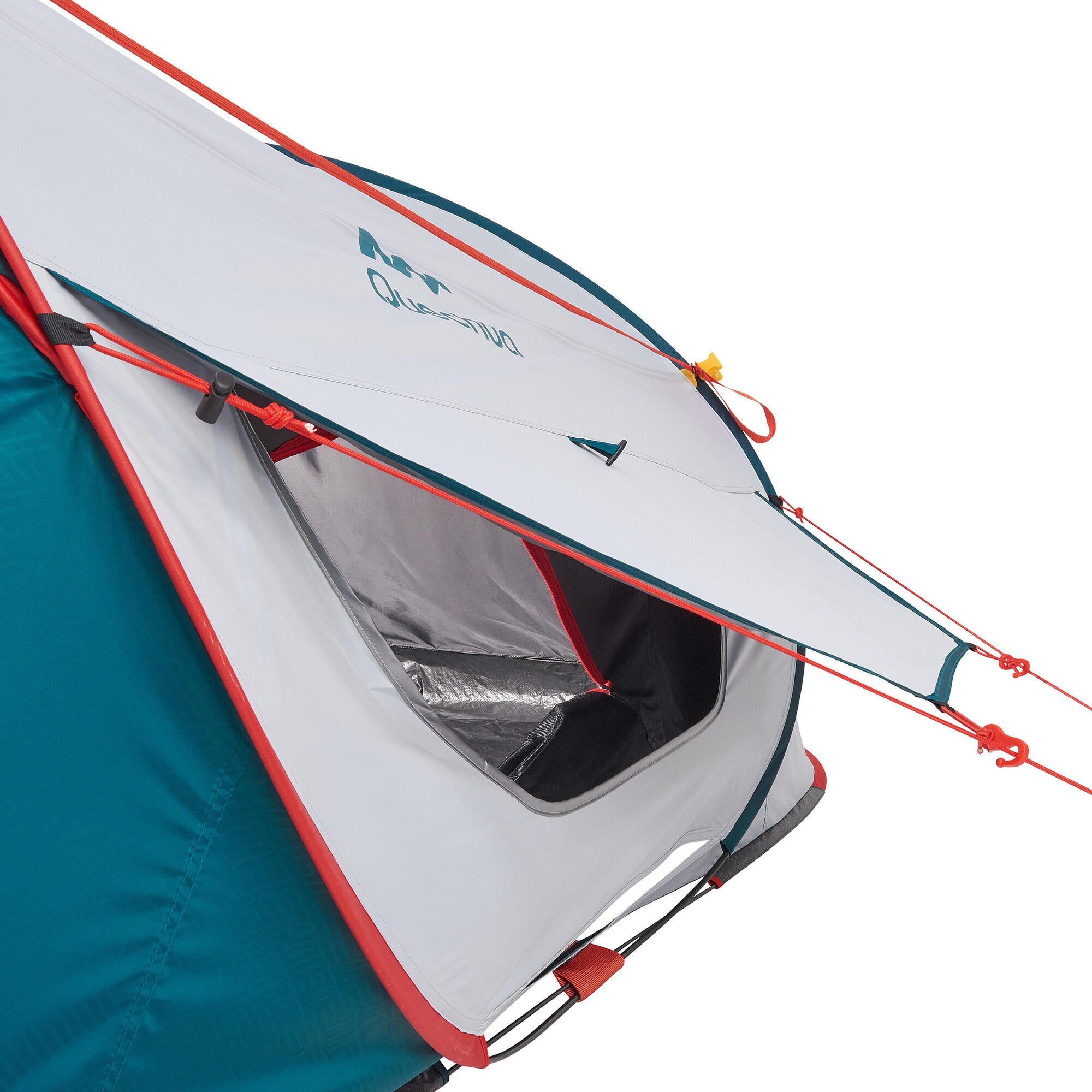 Quechua 2 Second XL Fresh & Black Waterproof Pop Up Camping Tent for 3 Person - Instant Setup for Hiking, Backpacking & Outdoor Adventures