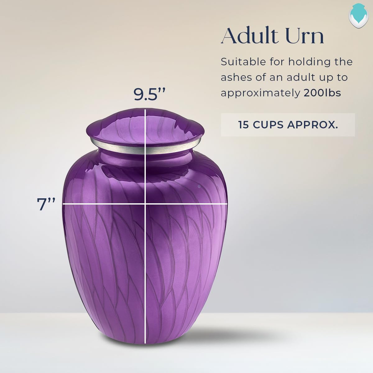 Personalized Golf Cremation Urns for Adults - Large Pearl Purple Funeral Urn for Men & Women with Double-Side Engraving (Holds 200 lbs) | Memorial Keepsake for Golf Lovers, Perfect for Home Display or Cemetery Placement