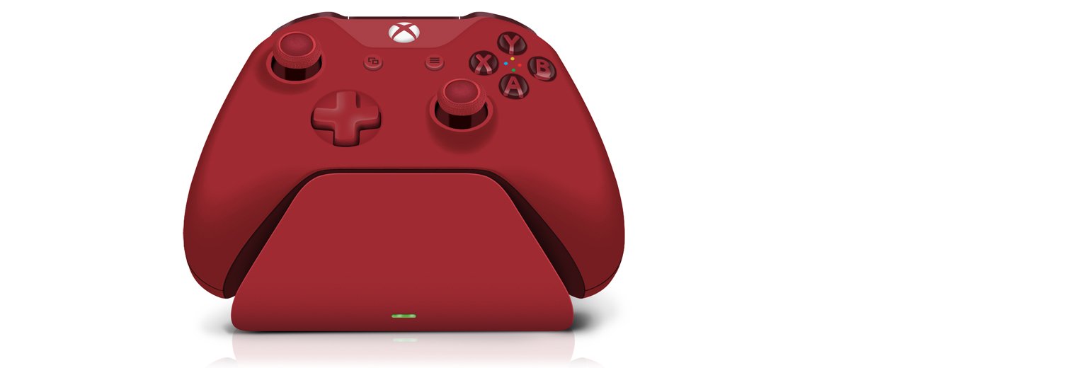 Xbox One Pro Charging Stand for Controller Gear Oxide Red - Fast Charging Dock Station (Controller Not Included) - Perfect for Gaming Setup & Accessories Organization