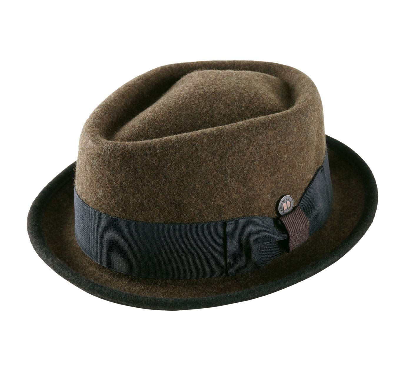 DASMARCA Jacson Wool Felt Pork Pie Hat for Men & Women - Classic Vintage Fedora Style Winter Hat for Outdoor, Travel, and Fashion
