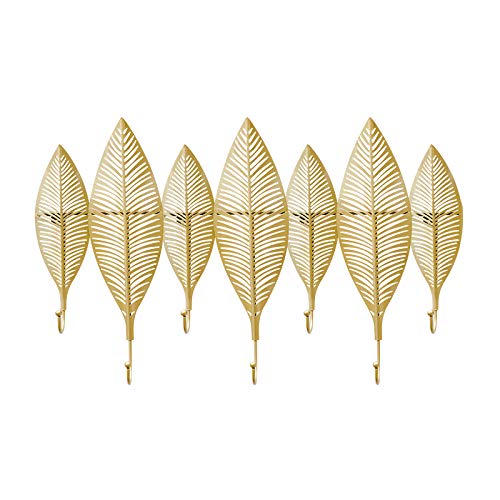 Multifunctional Leaf-Shaped Wall Hook - Creative Door & Key Hanger for Living Room, Bedroom, Hallway & Dressing Room (41.5x65cm) - Perfect for Organizing Keys, Hats, Coats & Small Home Decor Items