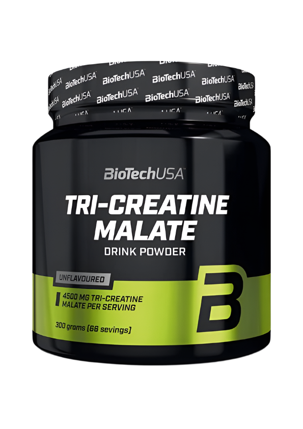 BioTechUSA Tri Creatine Malate 300g - Premium Creatine Supplement for Muscle Growth & Strength | Pre-Workout & Post-Workout Recovery | Gym & Fitness Enthusiasts