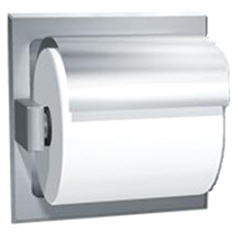 ASI 7402 HSM Single Hooded Toilet Paper Holder - Wall Mounted Bathroom Tissue Dispenser for Home & Commercial Use | Rust-Resistant Stainless Steel Design